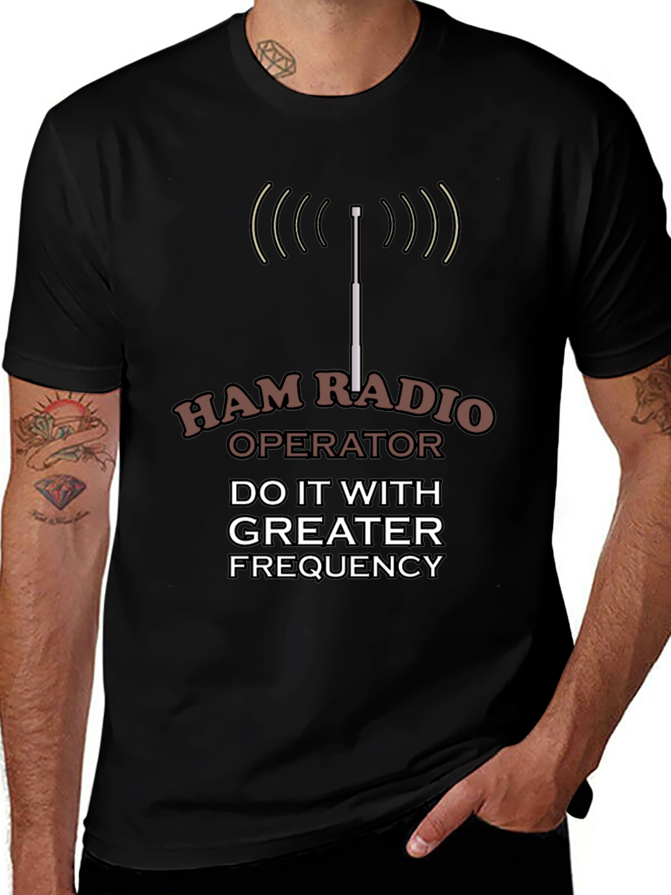 Variant 23 of Ham Radio Operator T-Shirt - Do It With Frequency