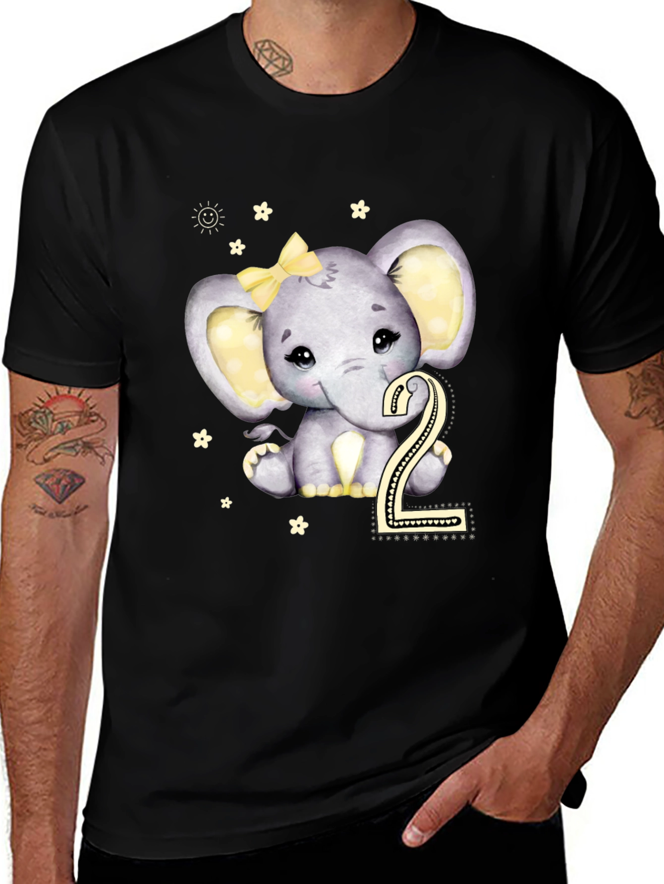 Variant 5 of Cute Elephant 2nd Birthday T-Shirt