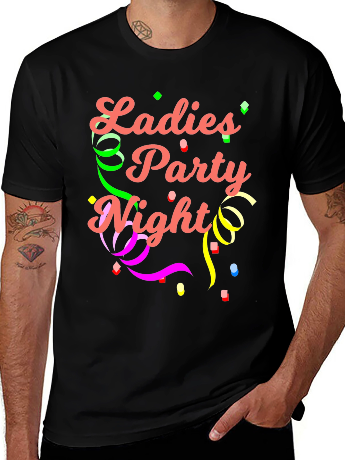 Variant 16 of Ladies Party Night Black T-Shirt