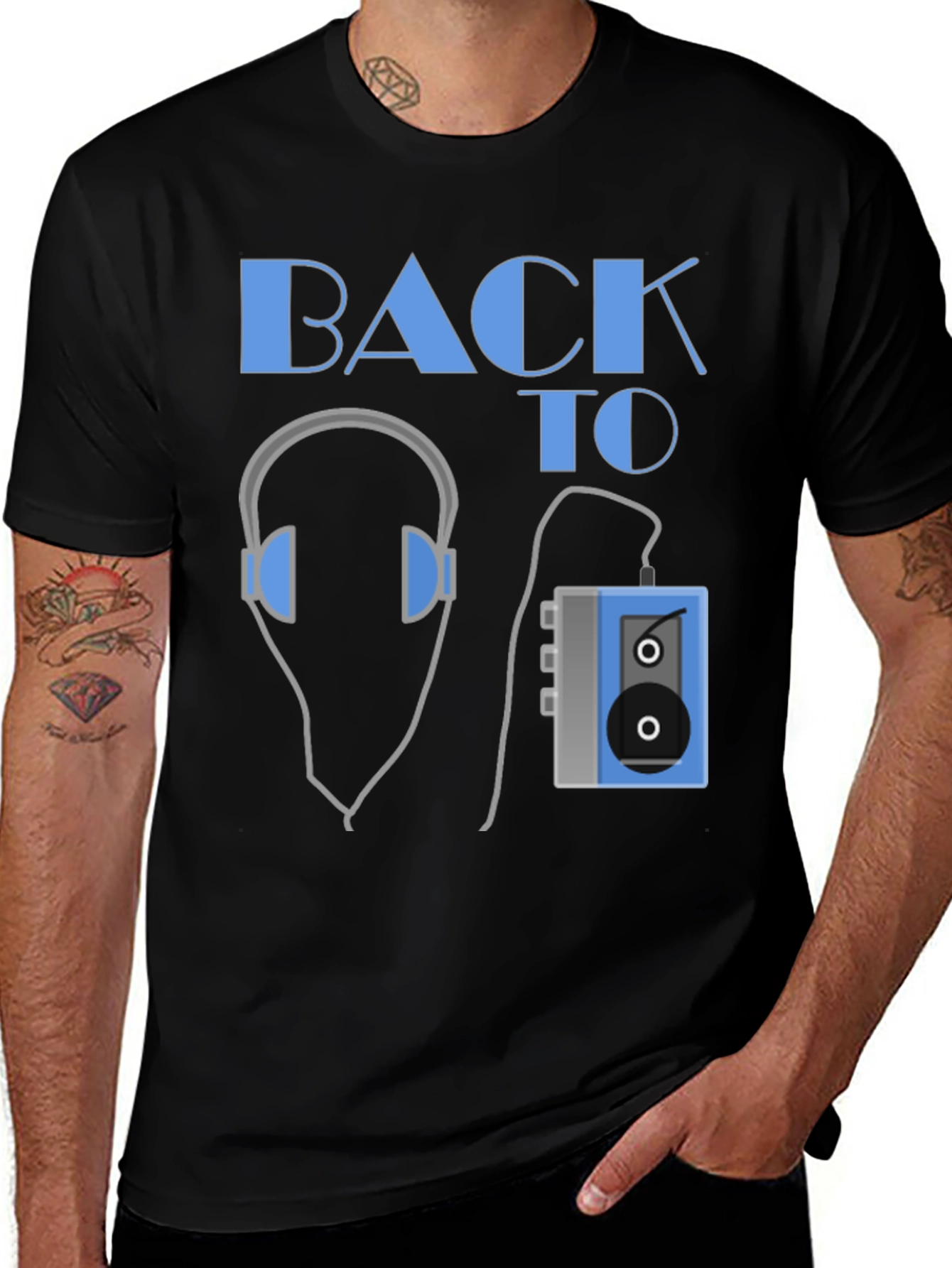 Variant 14 of Back To The 80's Cassette Player T-Shirt