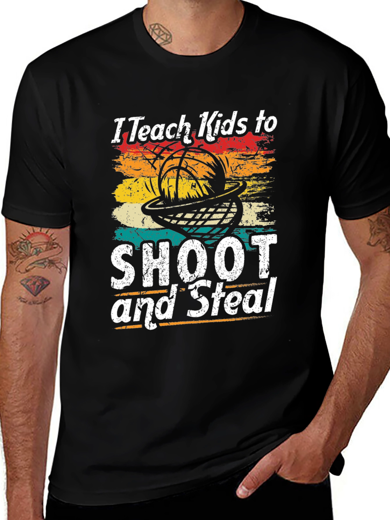 Variant 10 of I Teach Kids to Shoot & Steal T-Shirt
