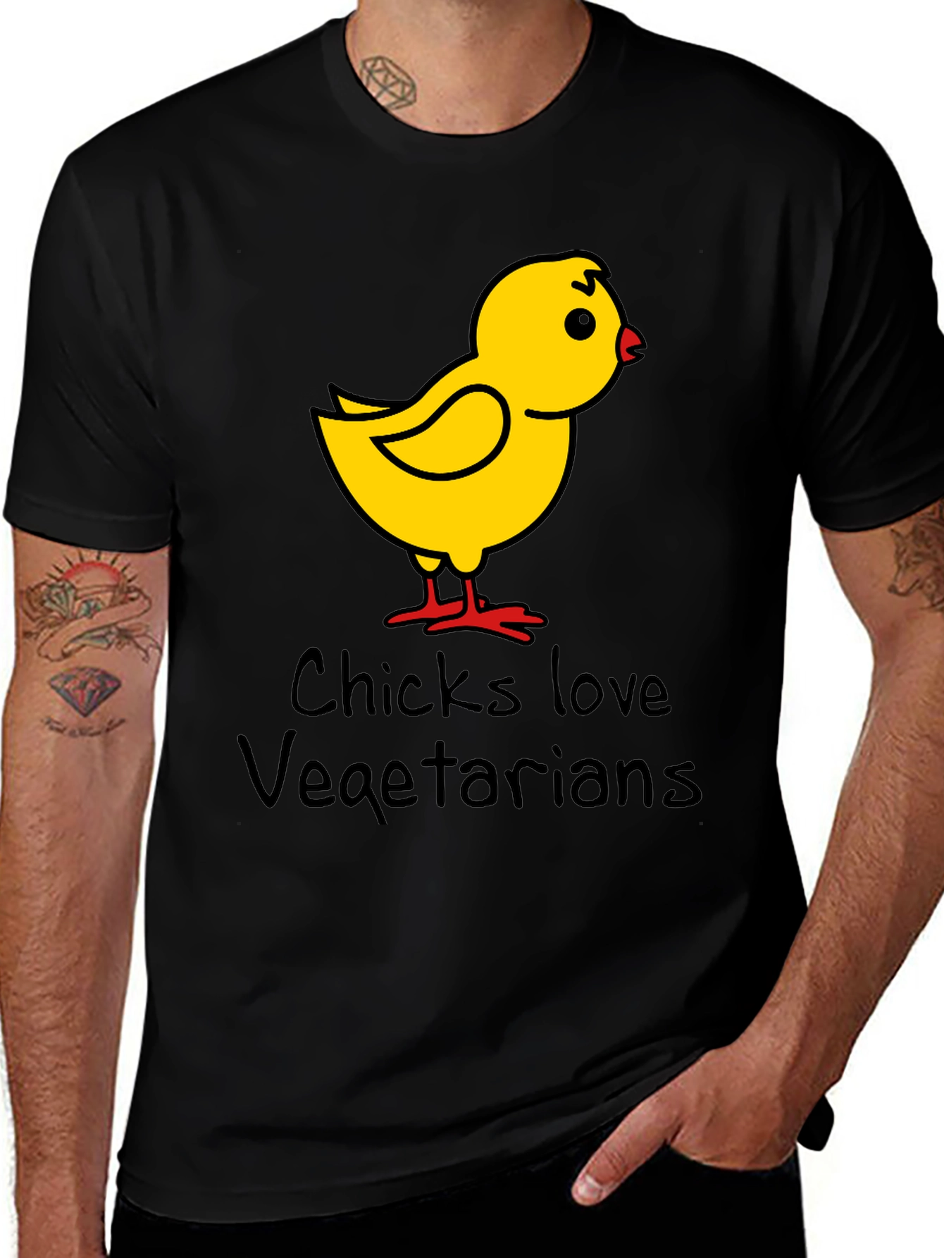 Variant 30 of Chicks Love Vegetarians Graphic Tee