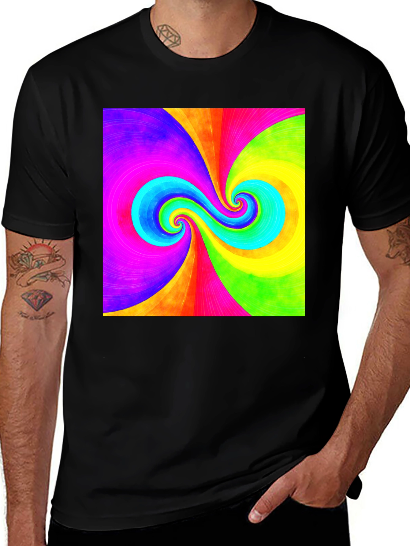 Variant 13 of Swirl Graphic Tee - Vibrant Abstract Design