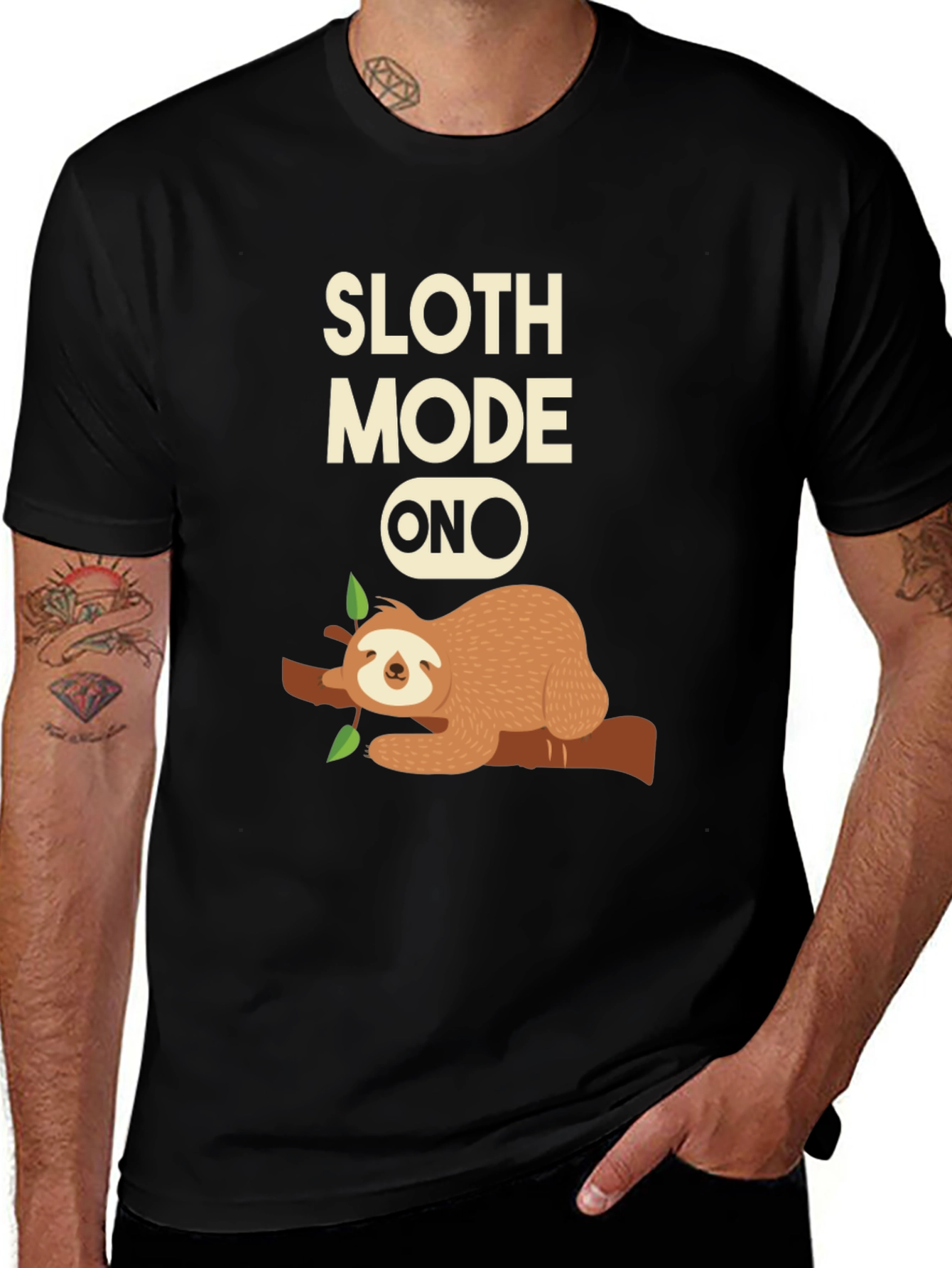 Variant 20 of Sloth Mode On Graphic Tee - Lazy Day Comfort
