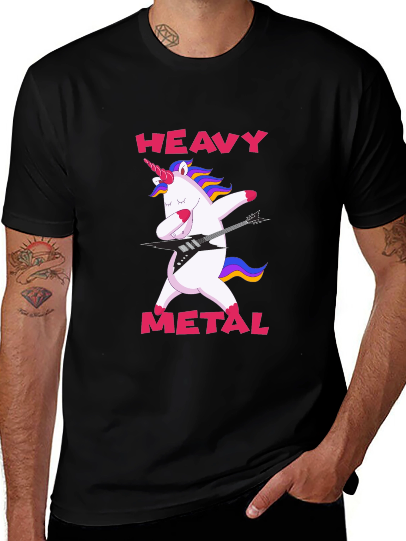 Heavy Metal Unicorn Graphic T-Shirt