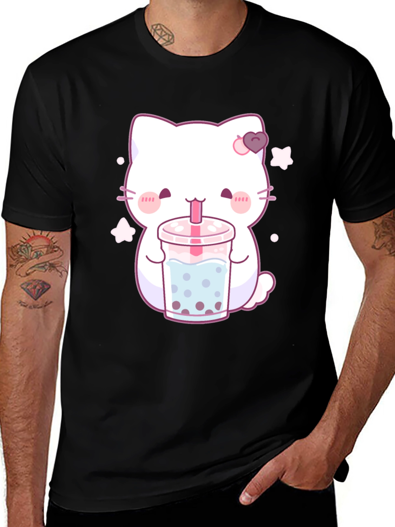 Variant 23 of Kawaii Cat Bubble Tea T-Shirt - Cute Anime Style Tee