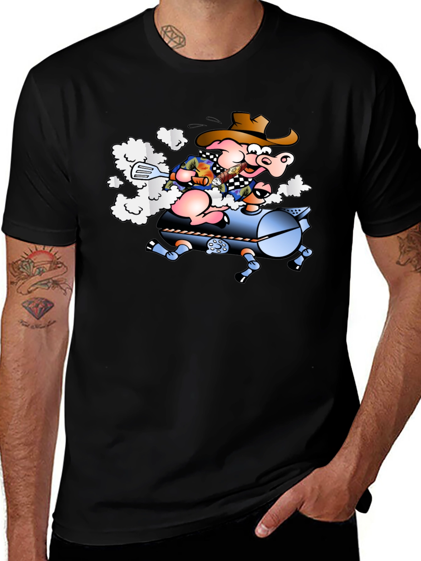 Variant 24 of BBQ Pig T-Shirt