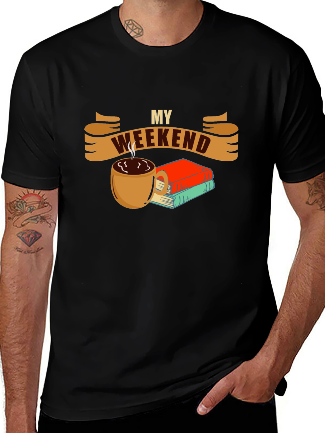 Variant 17 of My Weekend Coffee & Books T-Shirt