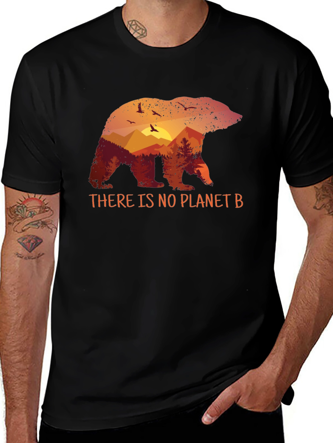 Variant 11 of Planet B Bear Graphic T-Shirt - Eco-Friendly Design