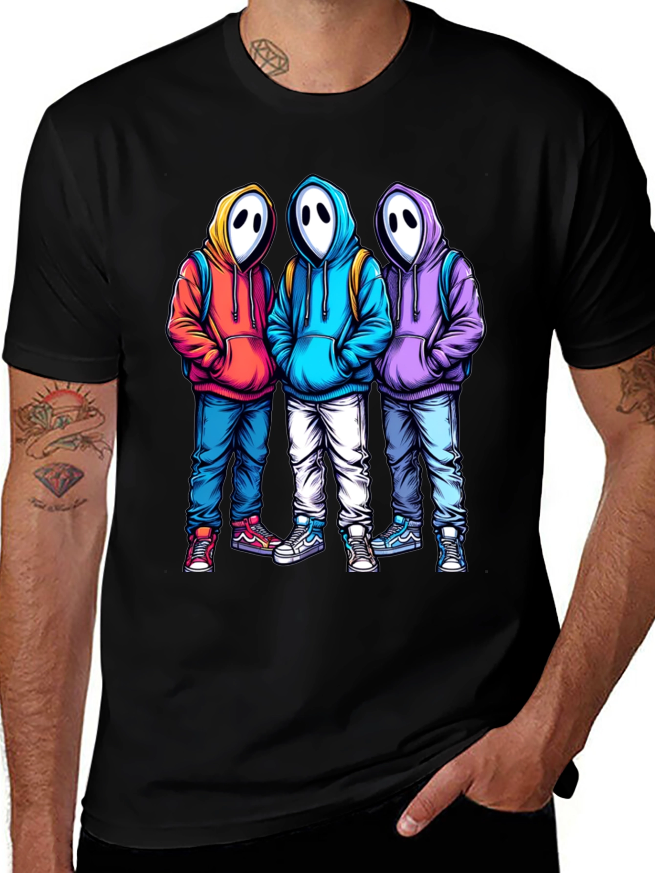 Variant 30 of Men's Graphic Tee - Shy Guys Design