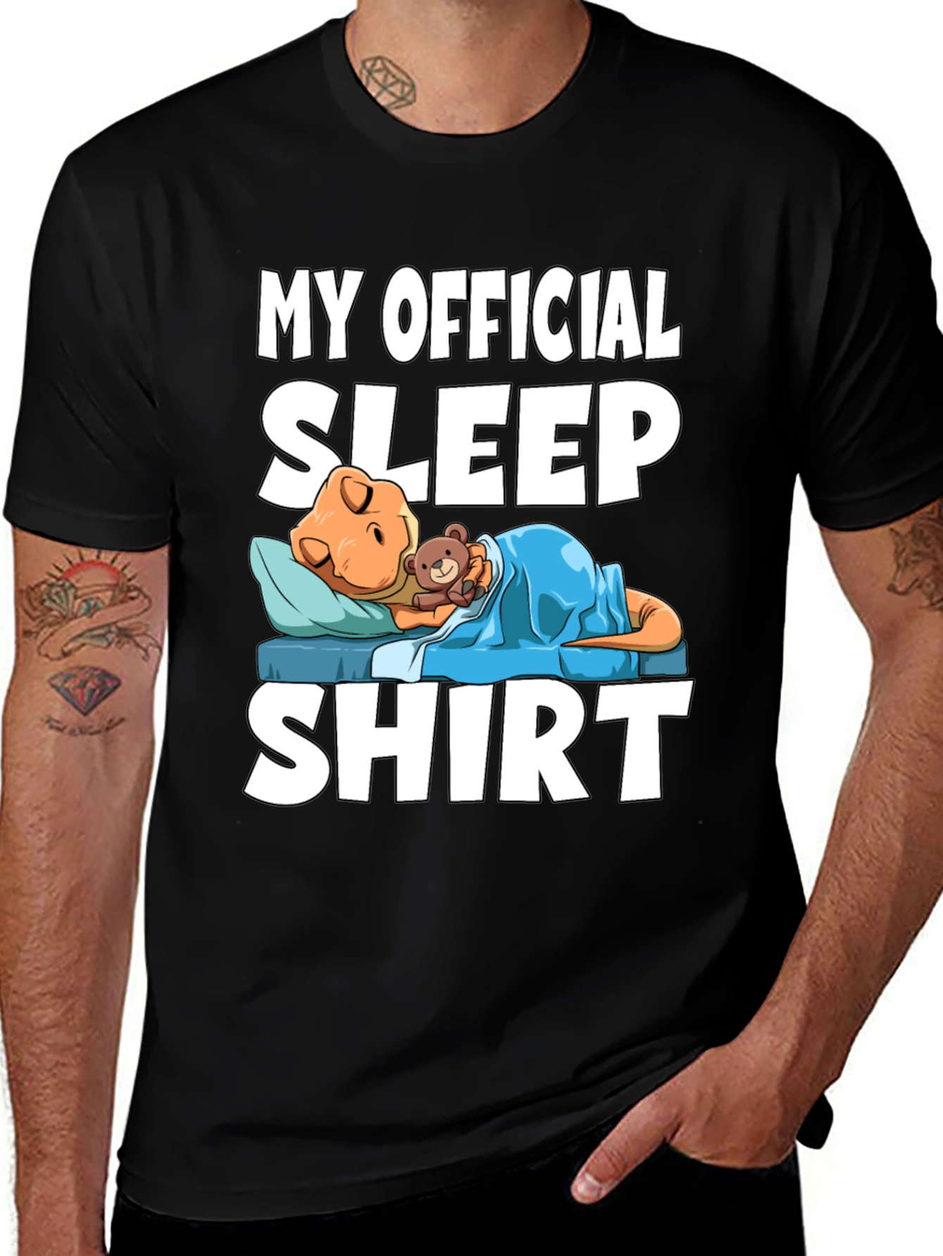 Variant 27 of My Official Sleep Shirt - Funny Cartoon Sleepy Animal Tee