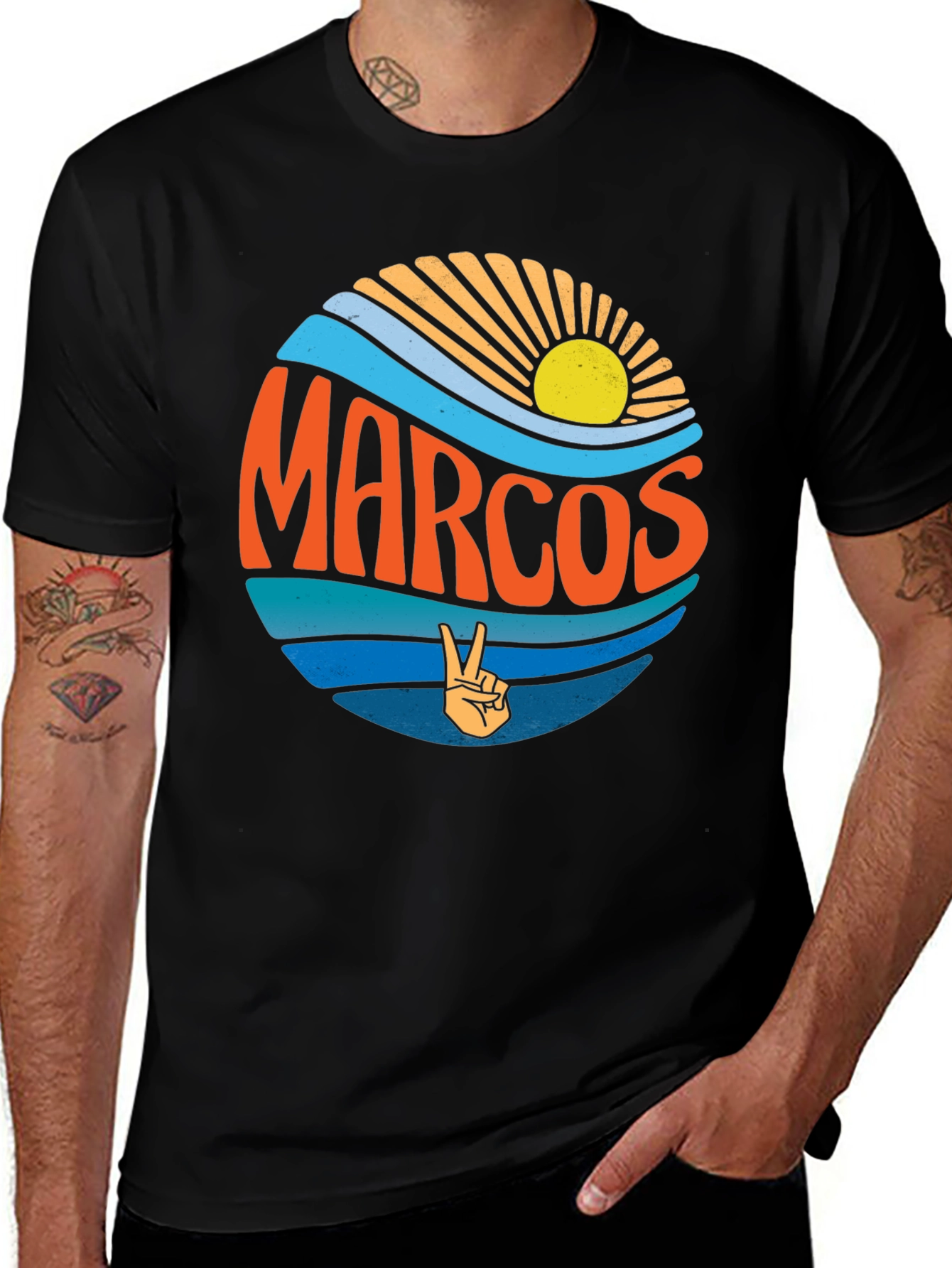 Variant 2 of Marcos Retro Sunset T-Shirt