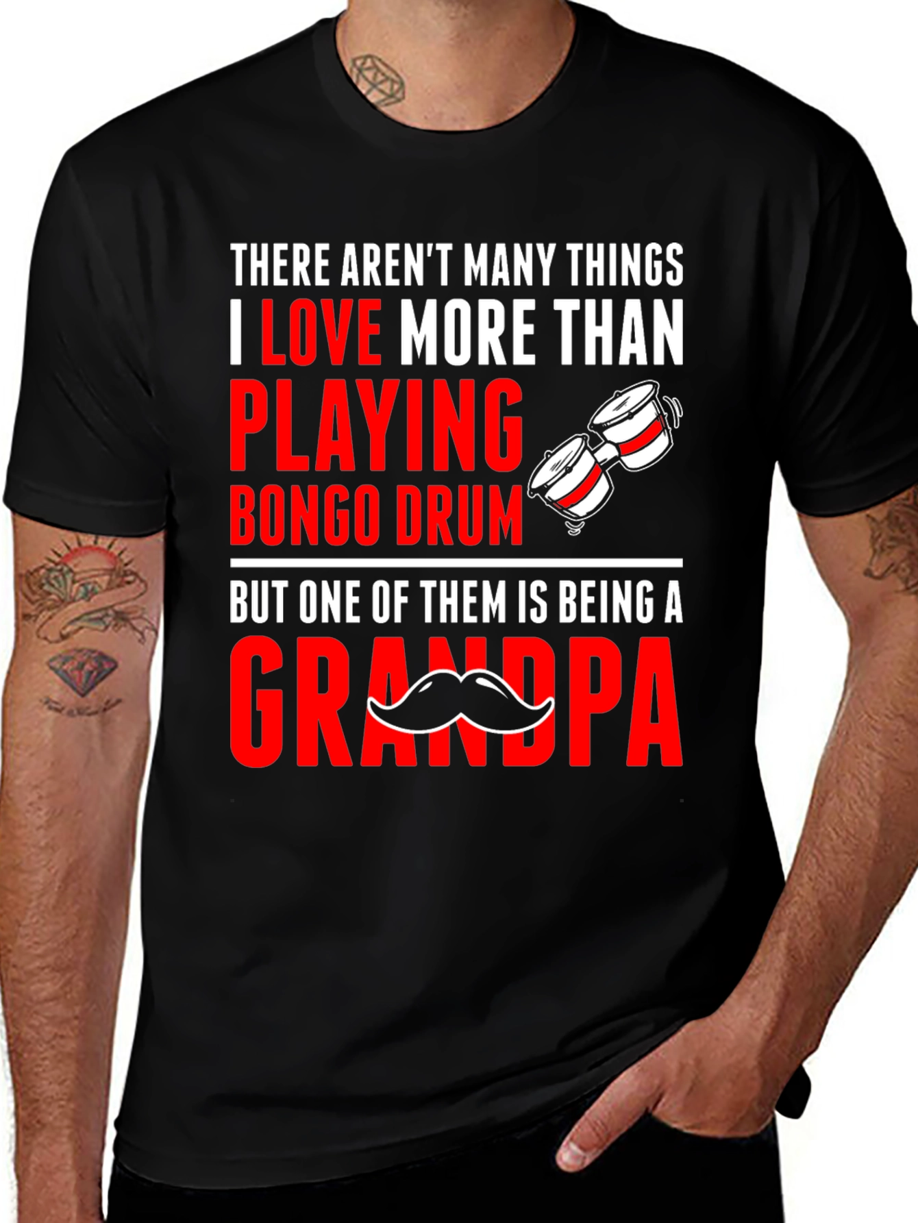 Variant 13 of Bongo Drum Grandpa T-Shirt