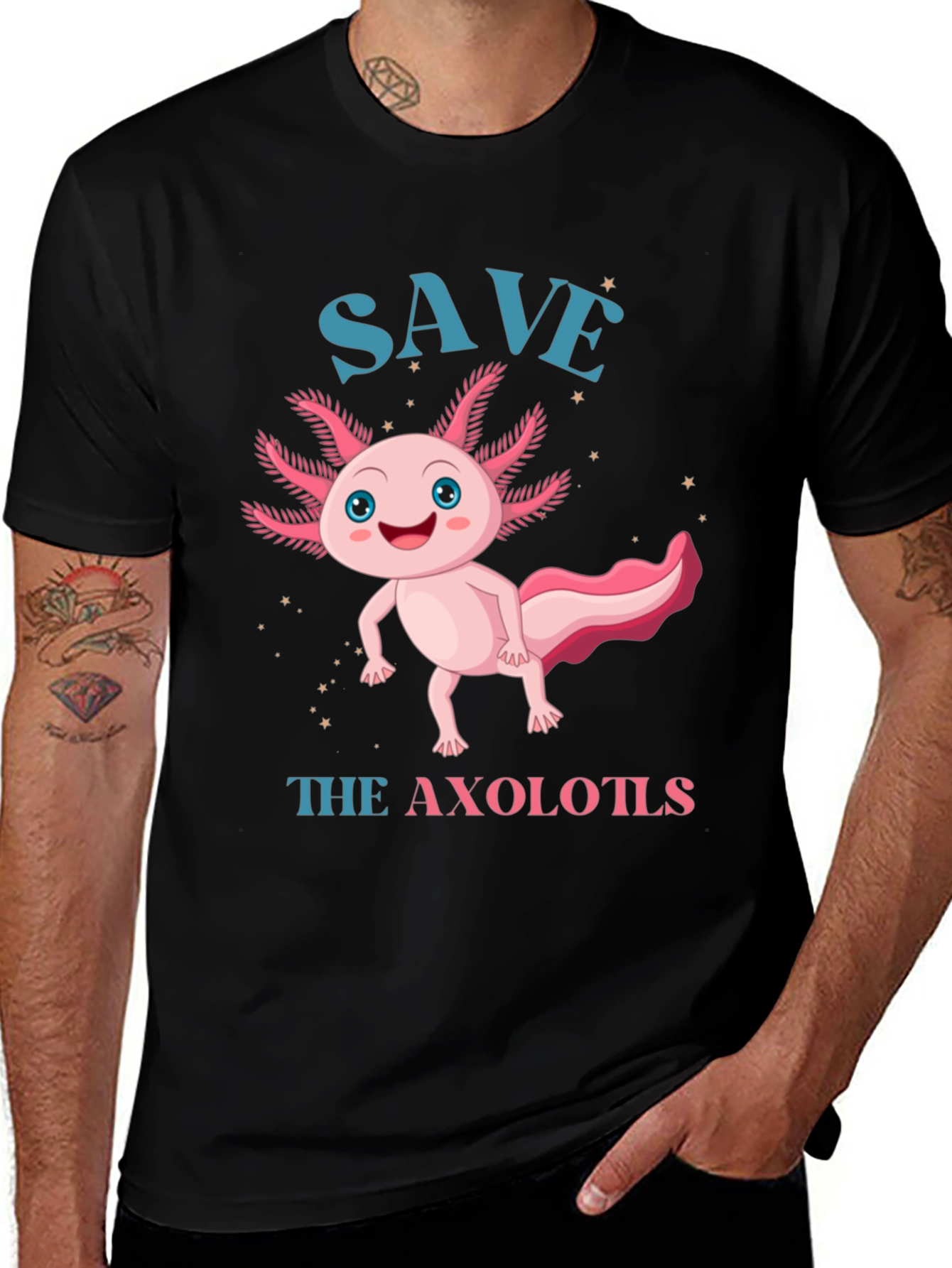 Variant 11 of Save the Axolotls Graphic Tee
