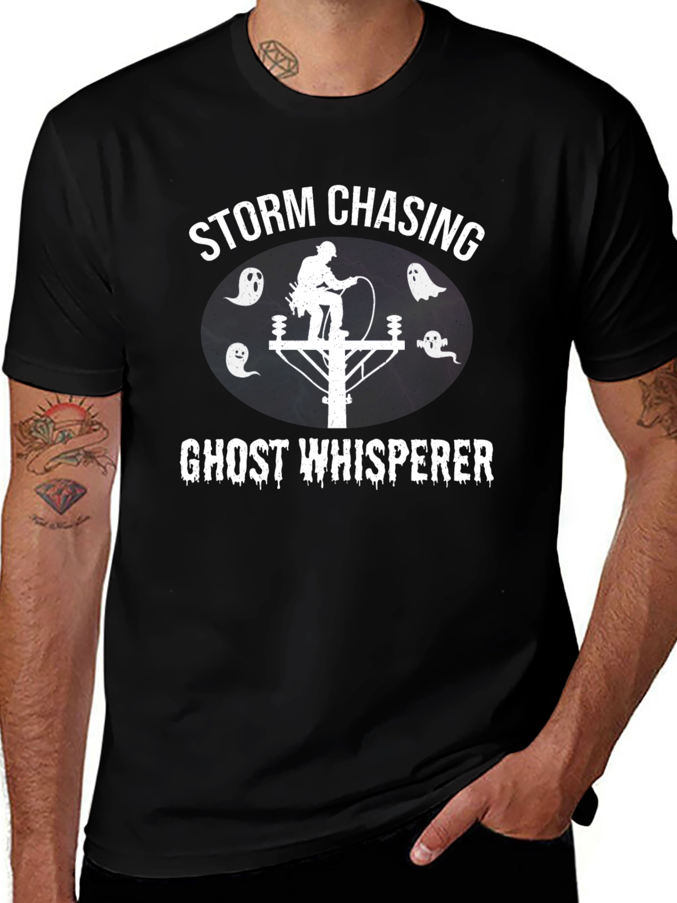 Variant 9 of Storm Chasing Ghost Whisperer Graphic Tee