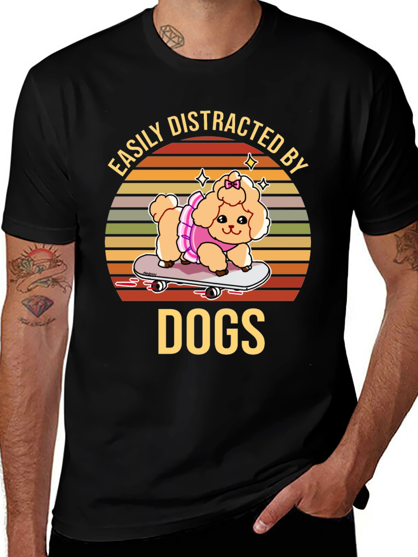 Variant 13 of Easily Distracted by Dogs T-Shirt