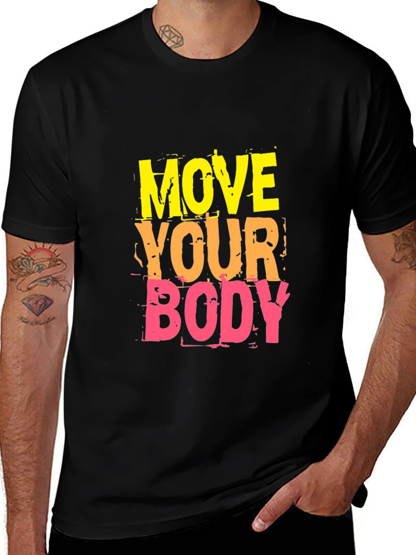 Variant 3 of Move Your Body Graphic Tee - Black