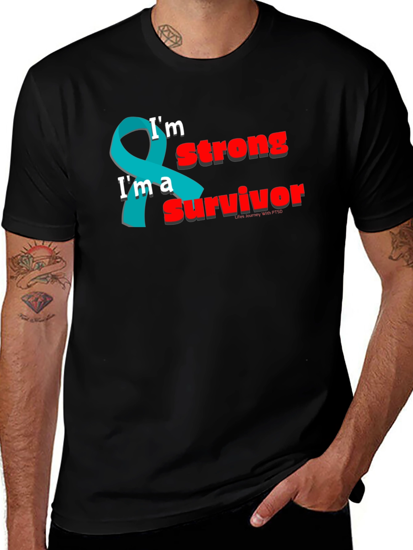 Variant 20 of I'm Strong Survivor Awareness Tee