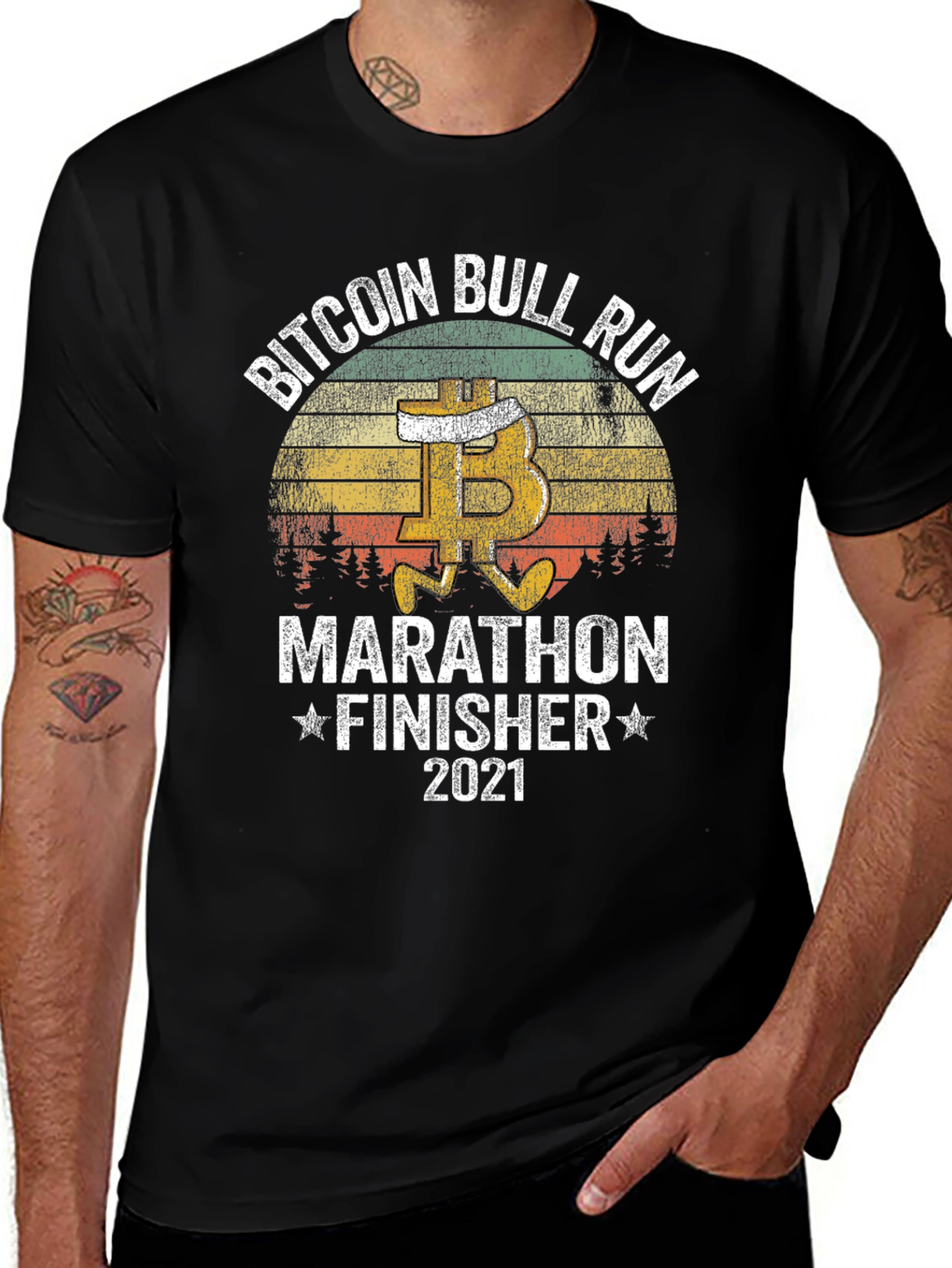 Bitcoin Bull Run Marathon Finisher 2021 T-Shirt