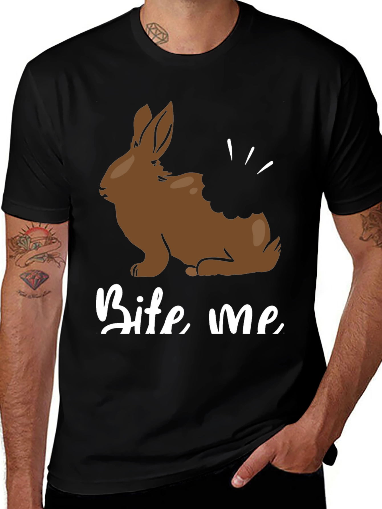 Variant 10 of Bite Me Chocolate Bunny T-Shirt
