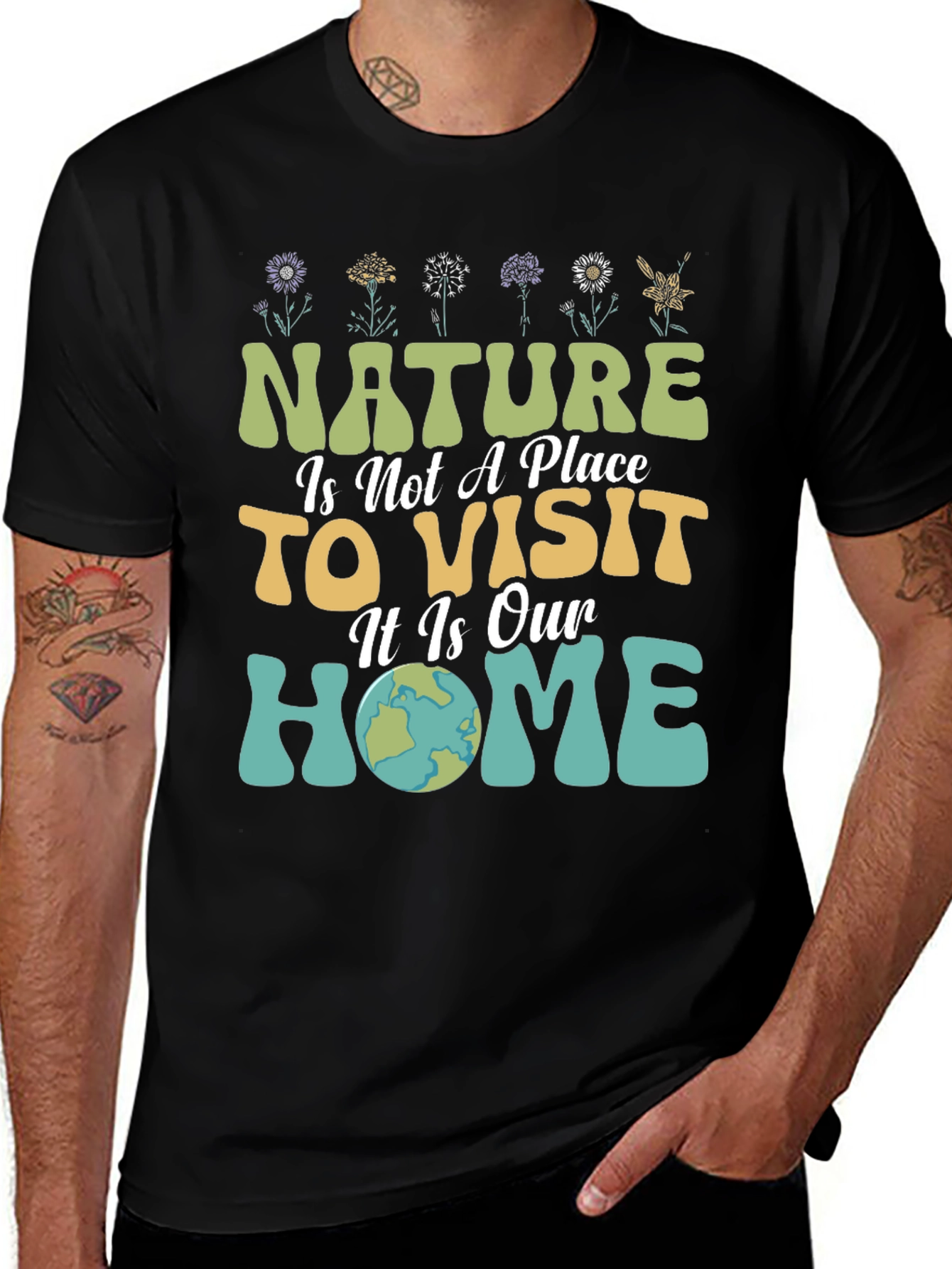 Variant 10 of Nature Is Our Home Graphic T-Shirt