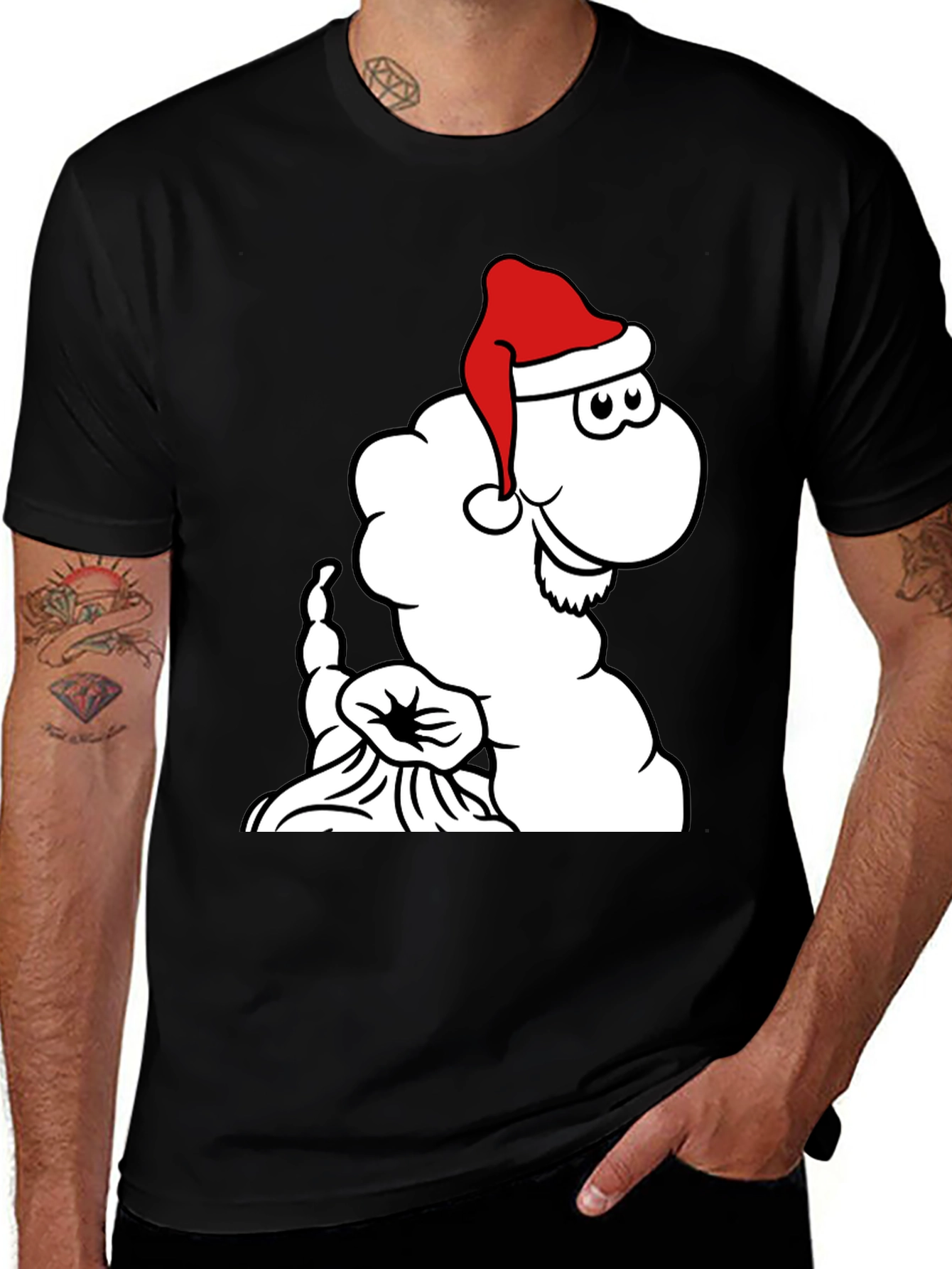 Variant 17 of Festive Cartoon Santa Cloud T-Shirt