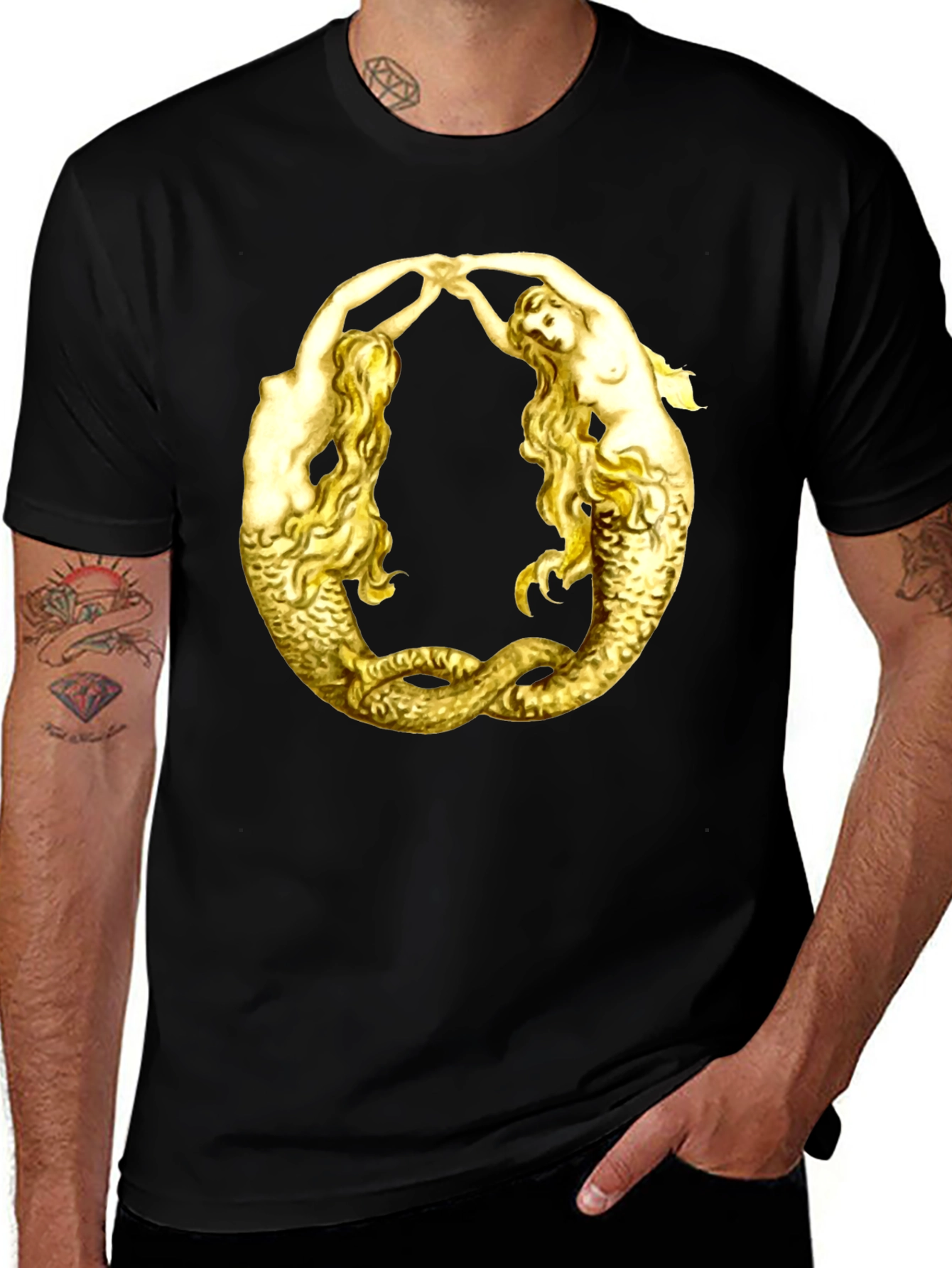 Variant 5 of Mythical Mermaid Circle Graphic T-Shirt