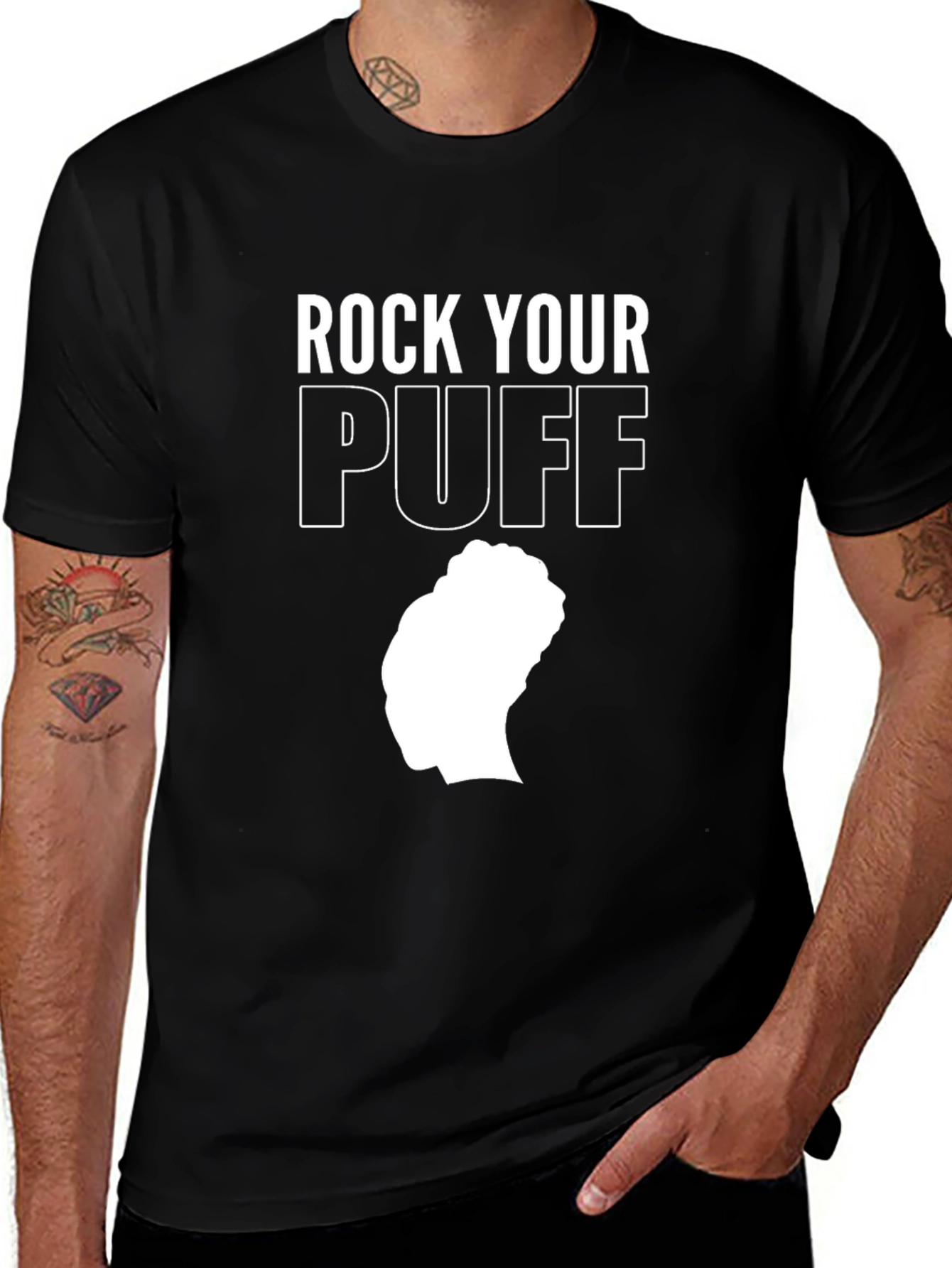 Variant 8 of Rock Your Puff T-Shirt - Black Graphic Tee