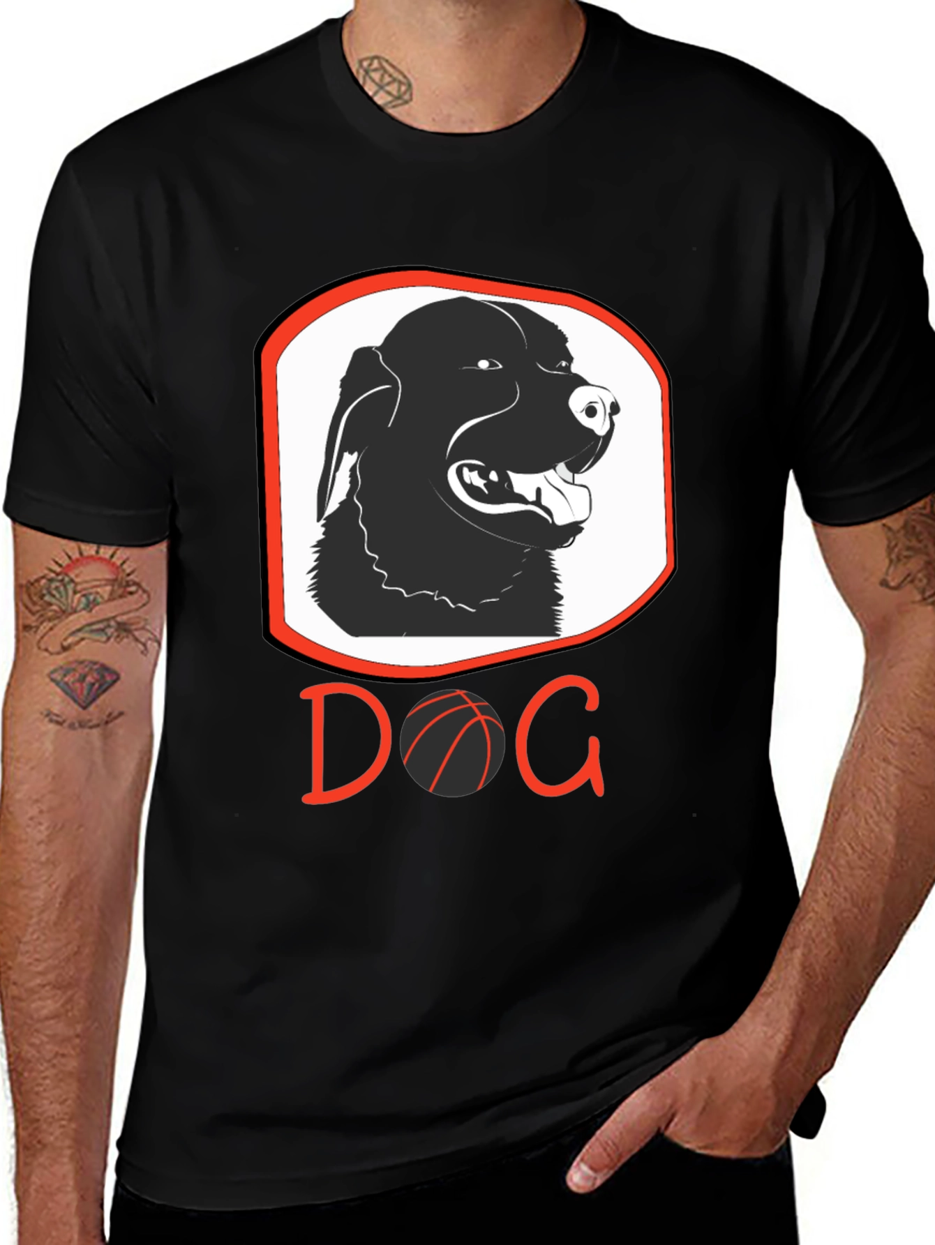 Variant 11 of Dog Basketball Graphic T-Shirt