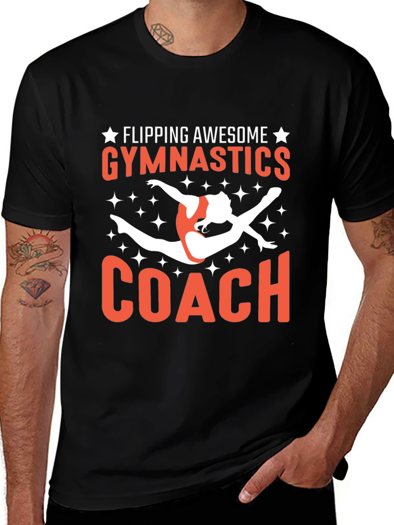Variant 18 of Flipping Awesome Gymnastics Coach T-Shirt