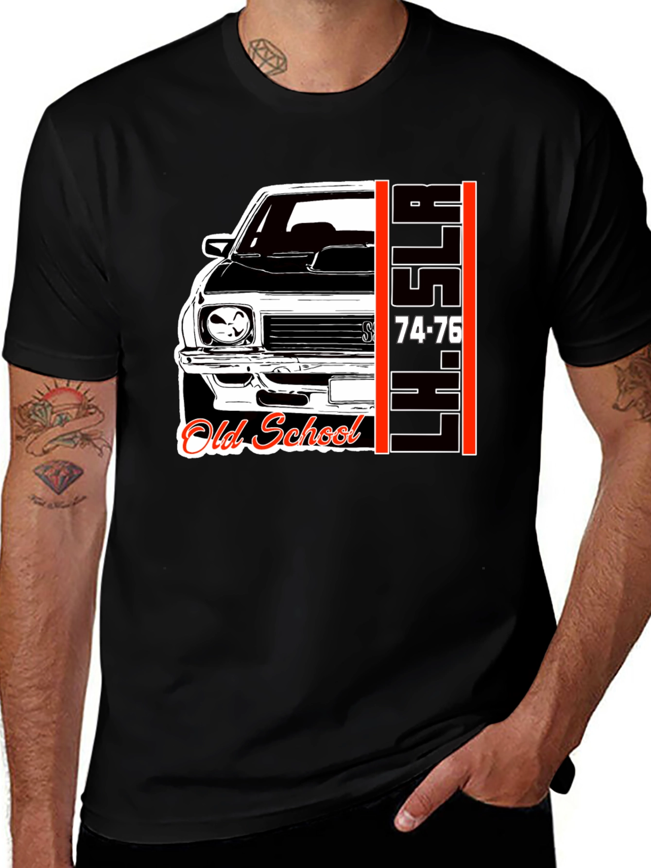Variant 24 of Old School LH SLR 74-76 Car Graphic T-Shirt