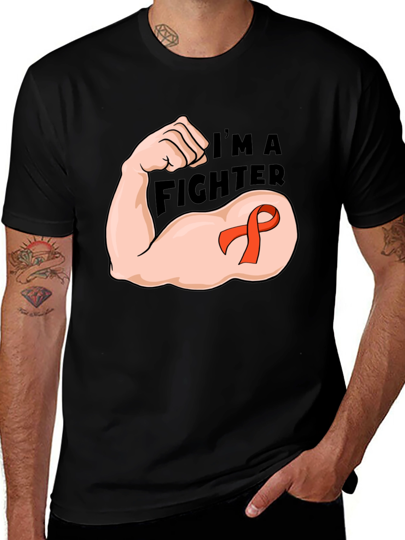 Variant 19 of I'm A Fighter T-Shirt - Awareness Ribbon Graphic Tee