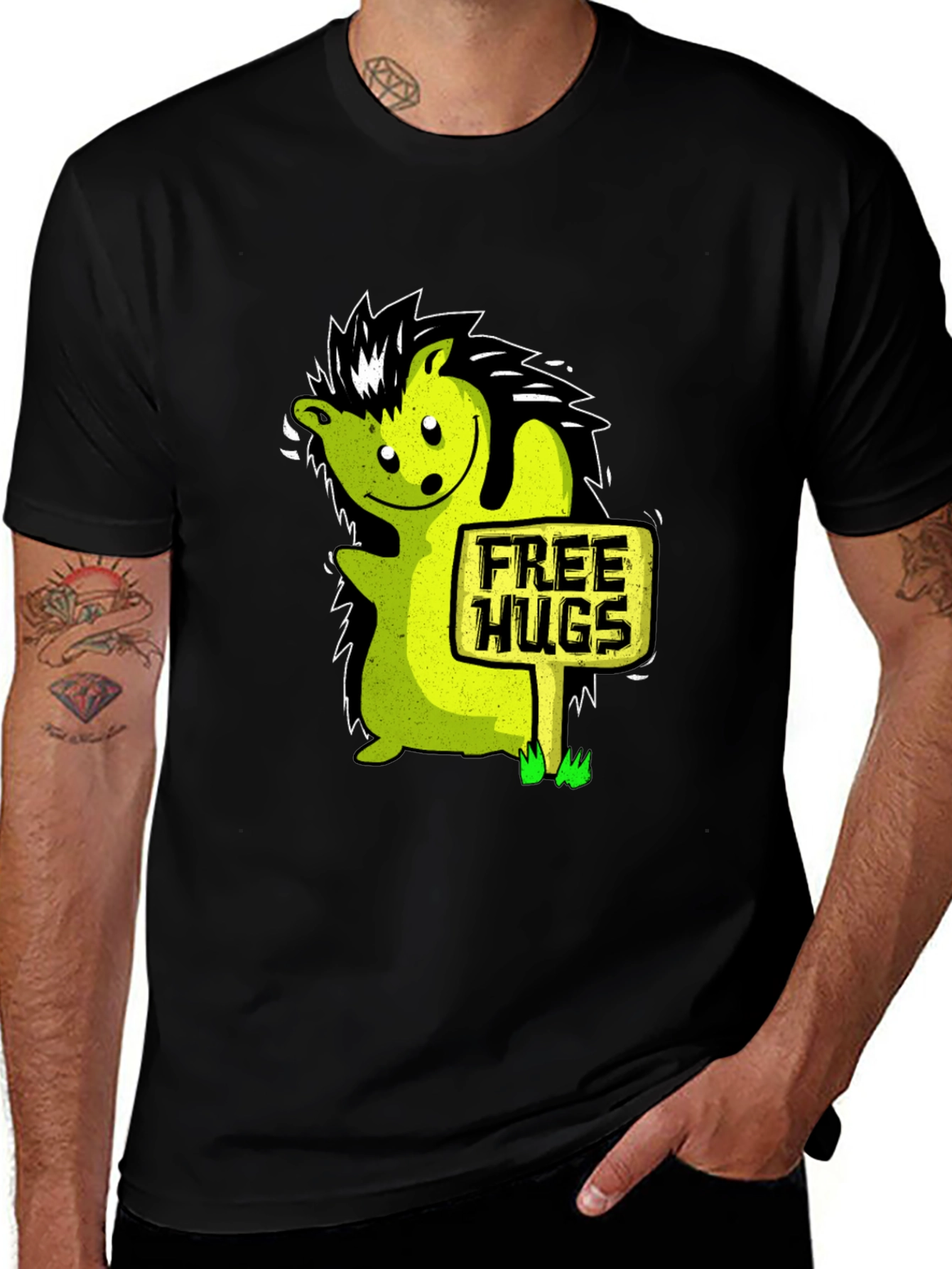 Variant 16 of Free Hugs Hedgehog Graphic Tee