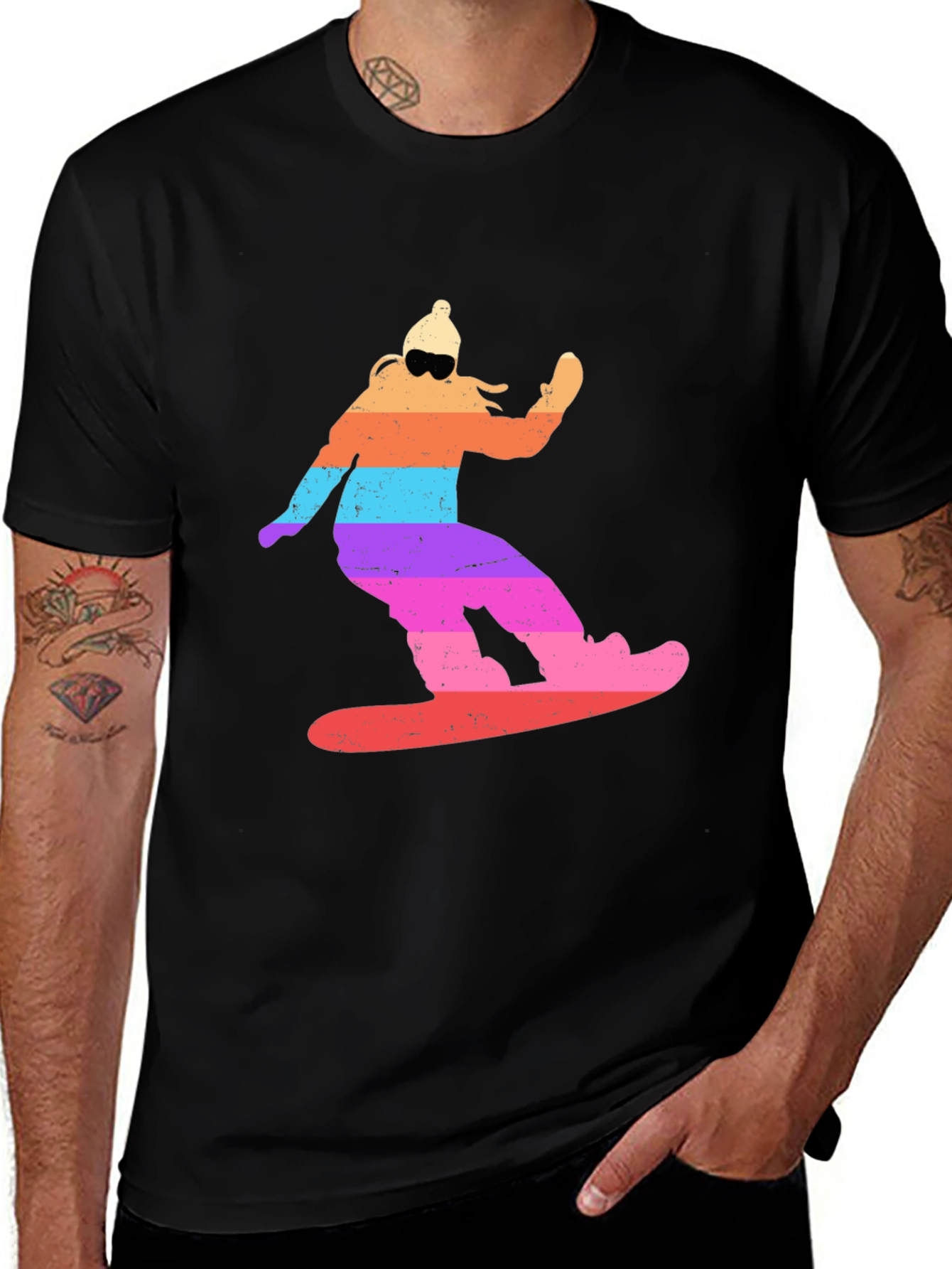 Variant 25 of Retro Snowboarder Tee - Cool Winter Sports T-Shirt