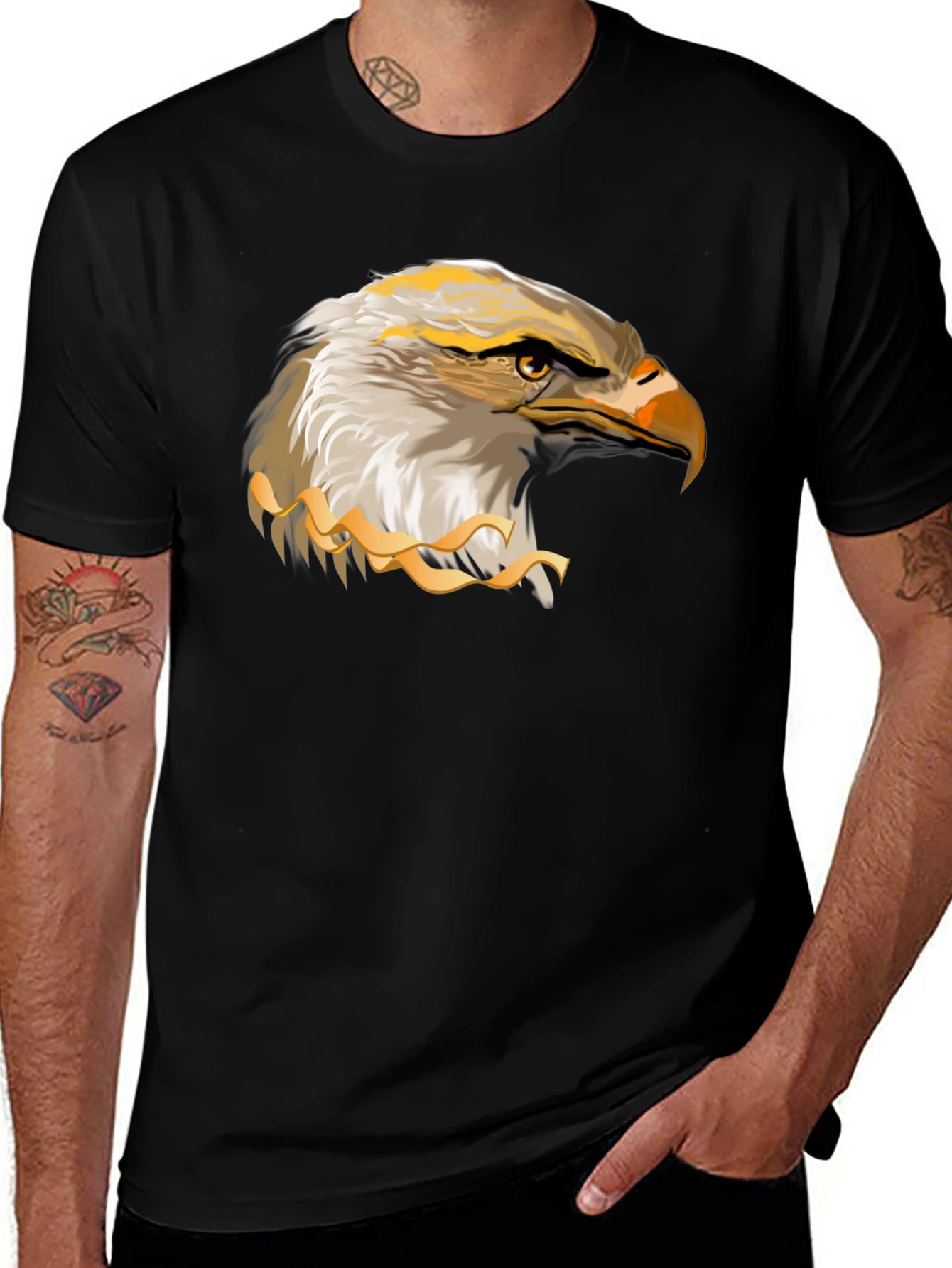 Variant 24 of Eagle Graphic Black T-Shirt