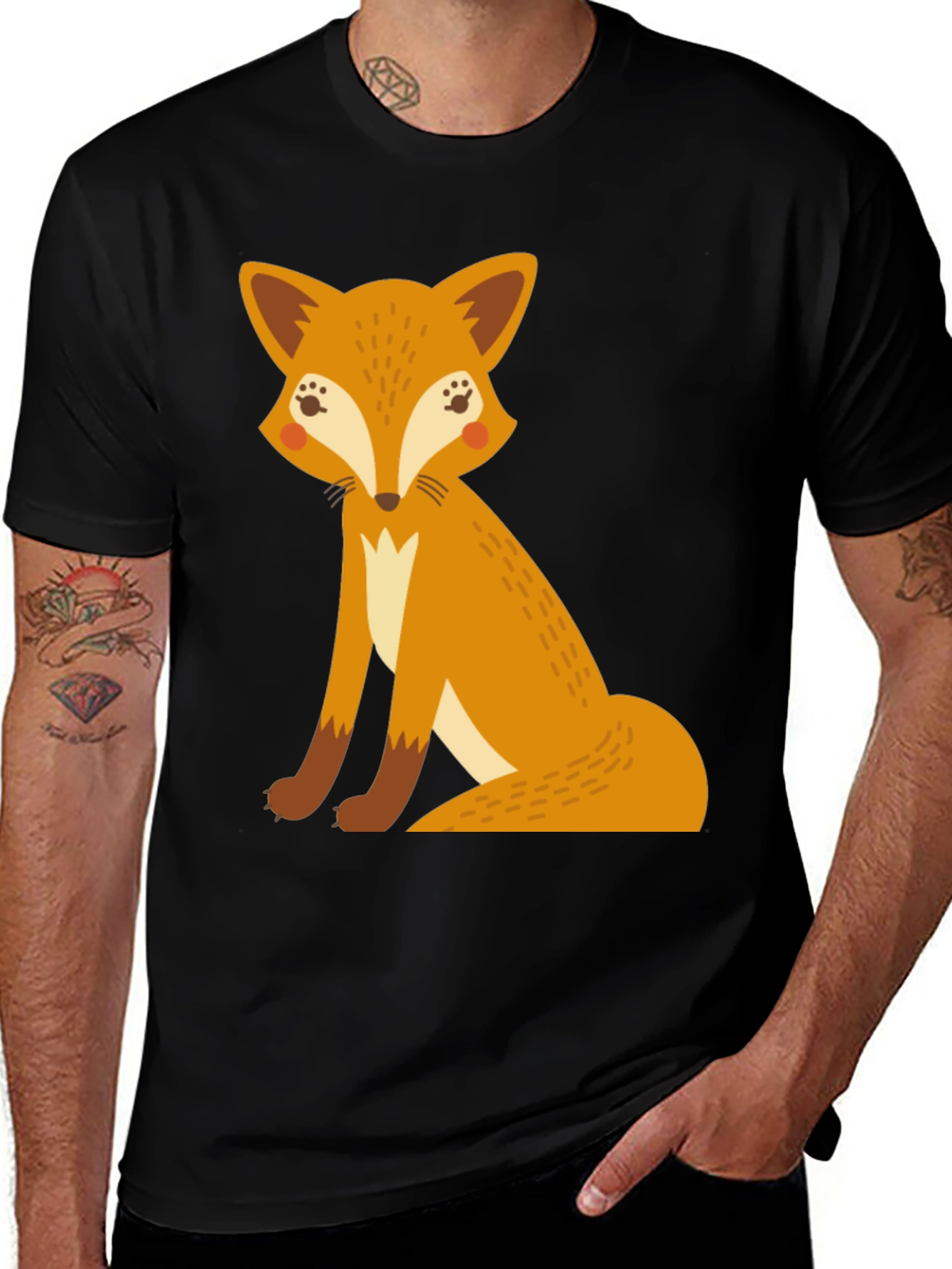 Variant 21 of Fox Graphic T-Shirt - Fun Animal Tee