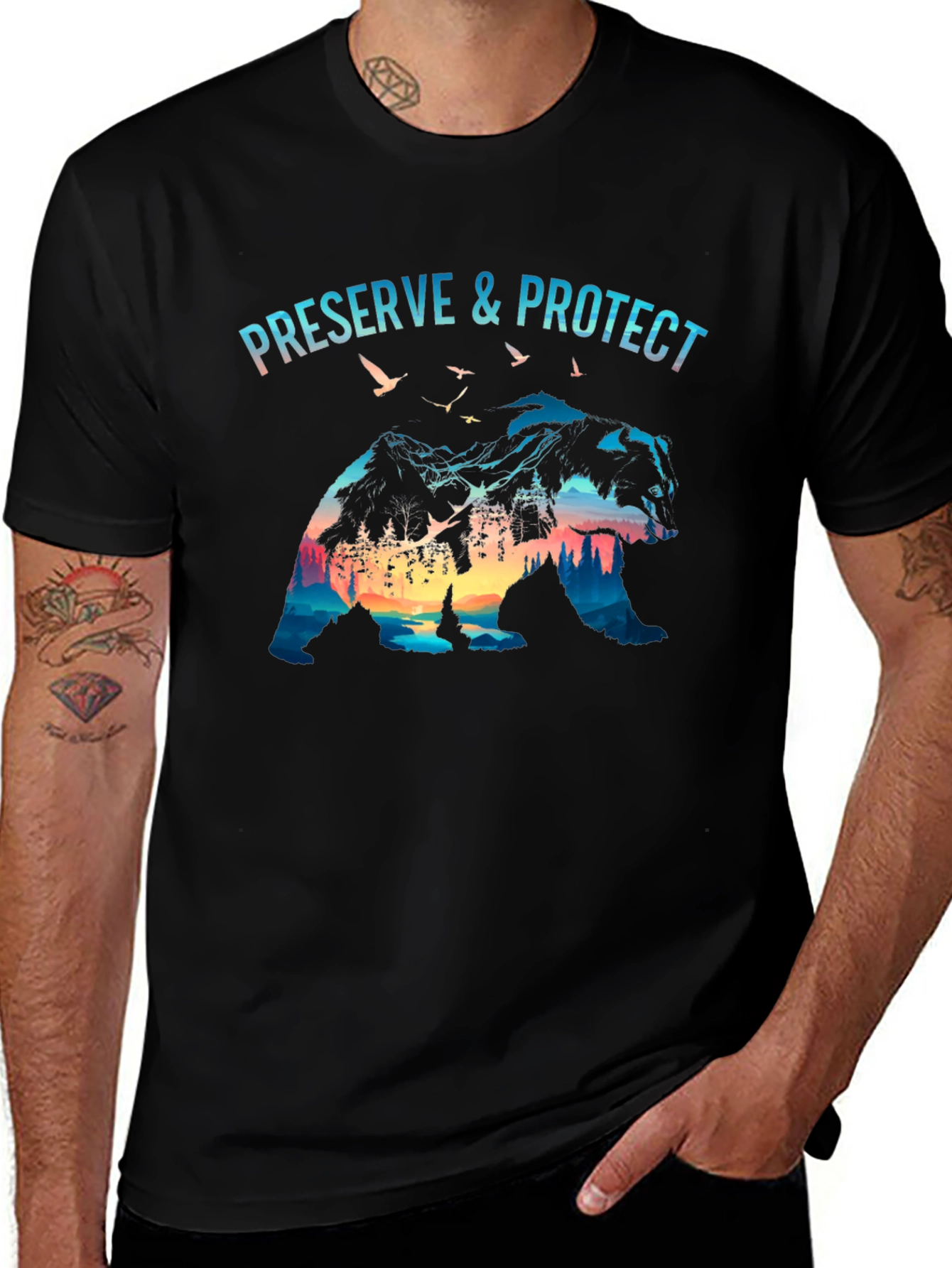 Variant 30 of Preserve & Protect Bear Graphic Tee