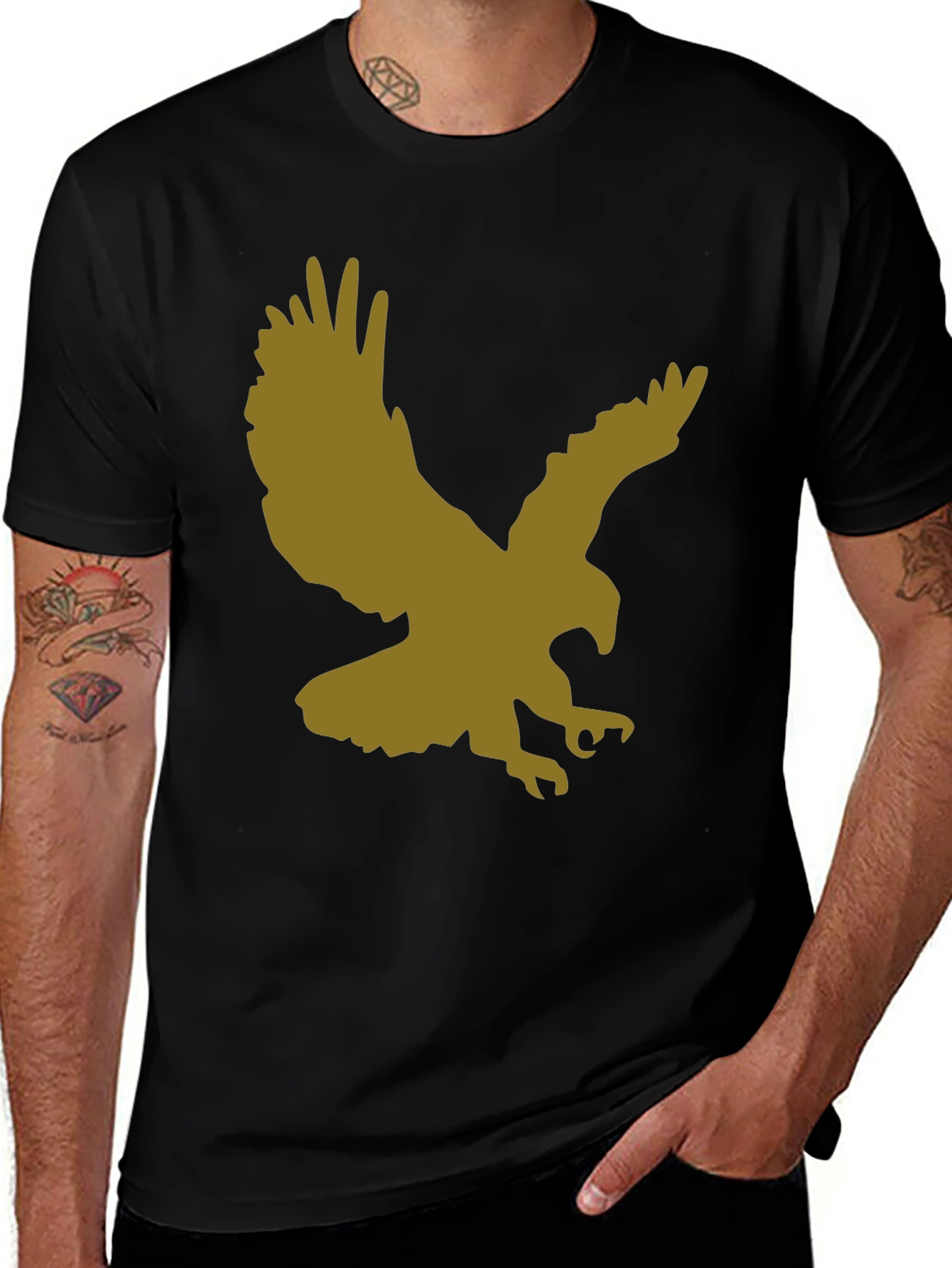 Variant 24 of Eagle Graphic Black T-Shirt