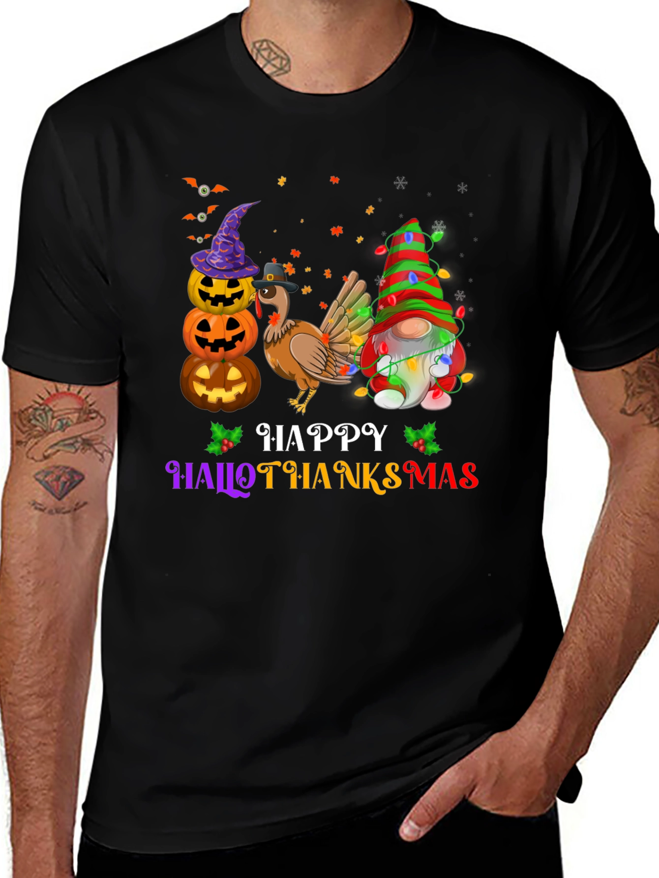 Variant 13 of HalloThanksMas Festive Graphic T-Shirt