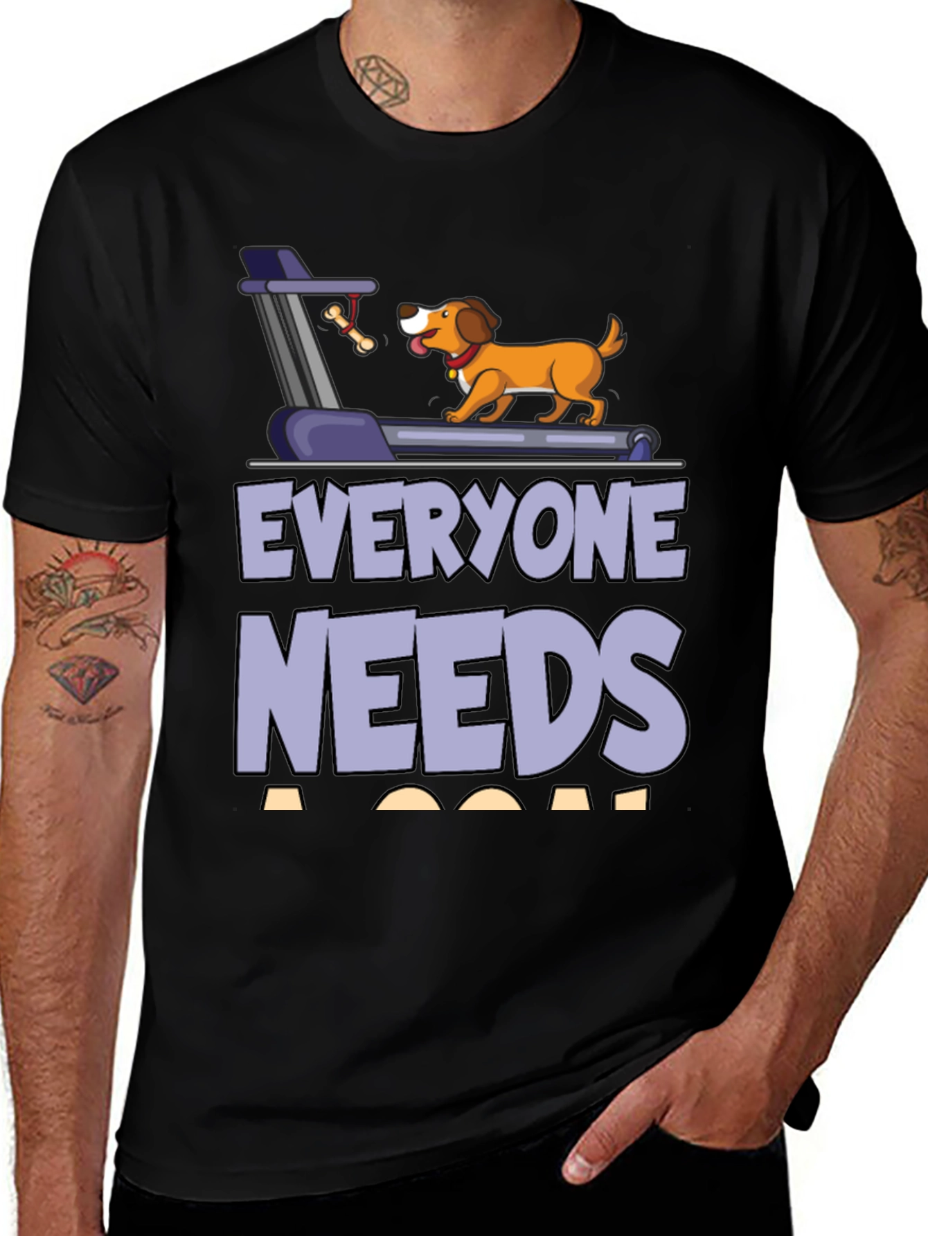 Variant 27 of Everyone Needs a Goal Dog Treadmill T-Shirt