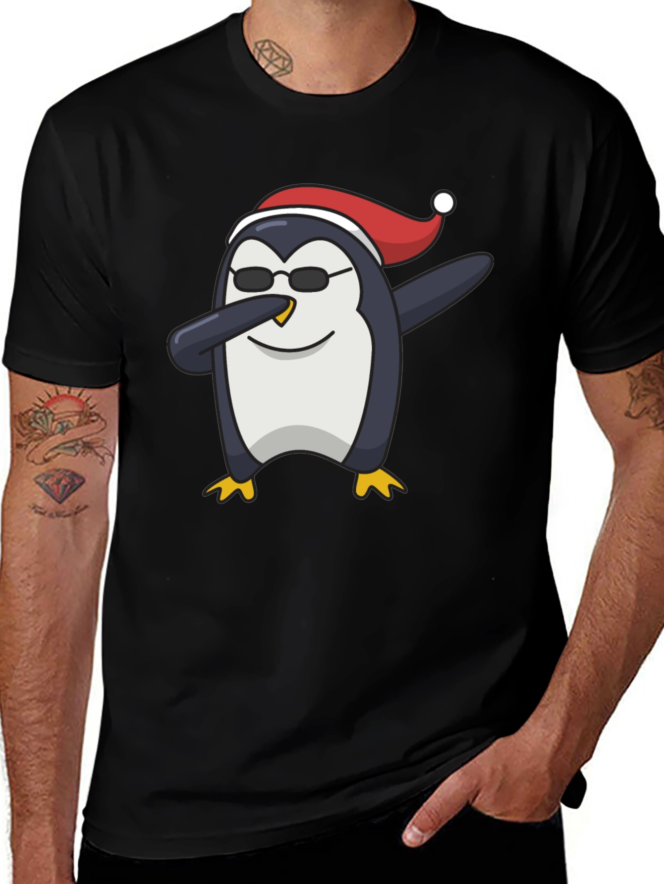 Dabbing Penguin Christmas T-Shirt