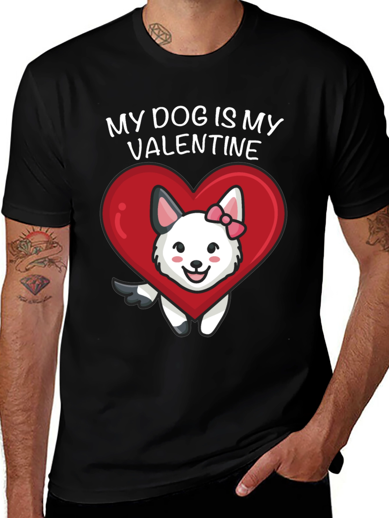 Variant 5 of Dog Valentine T-Shirt - My Dog Is My Valentine