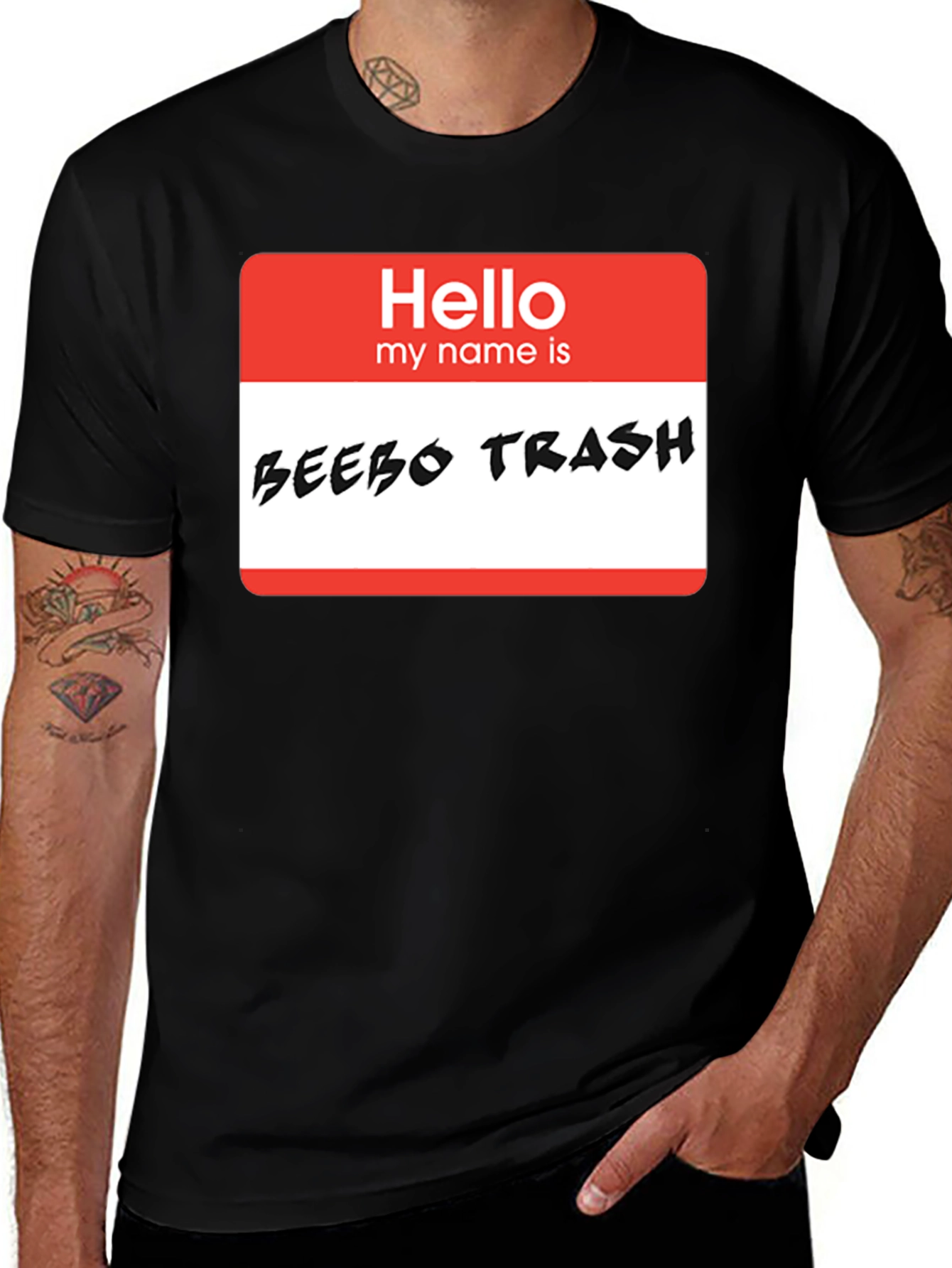 Variant 17 of Hello My Name Is Beebo Trash T-Shirt