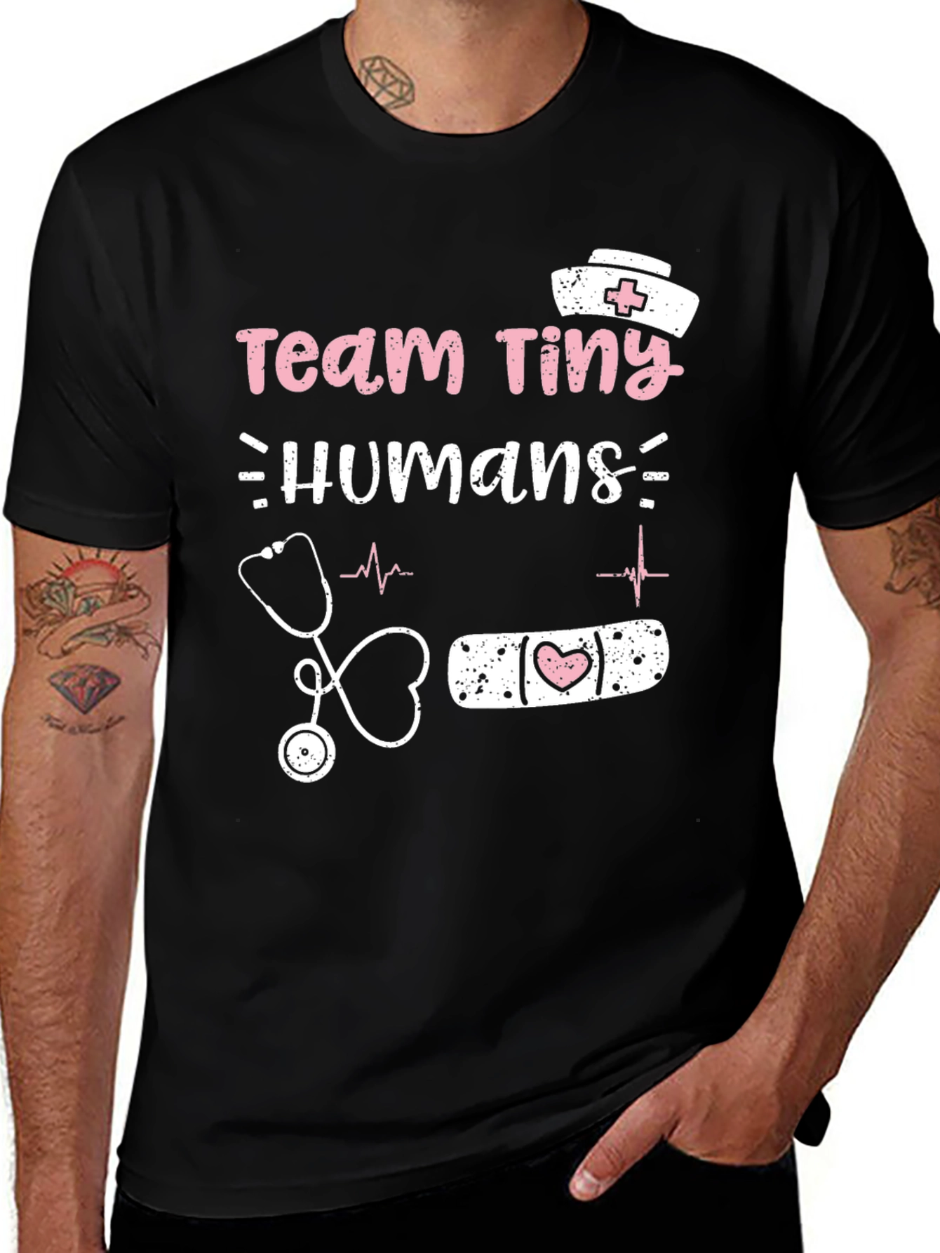 Variant 29 of Team Tiny Humans Nurse T-Shirt
