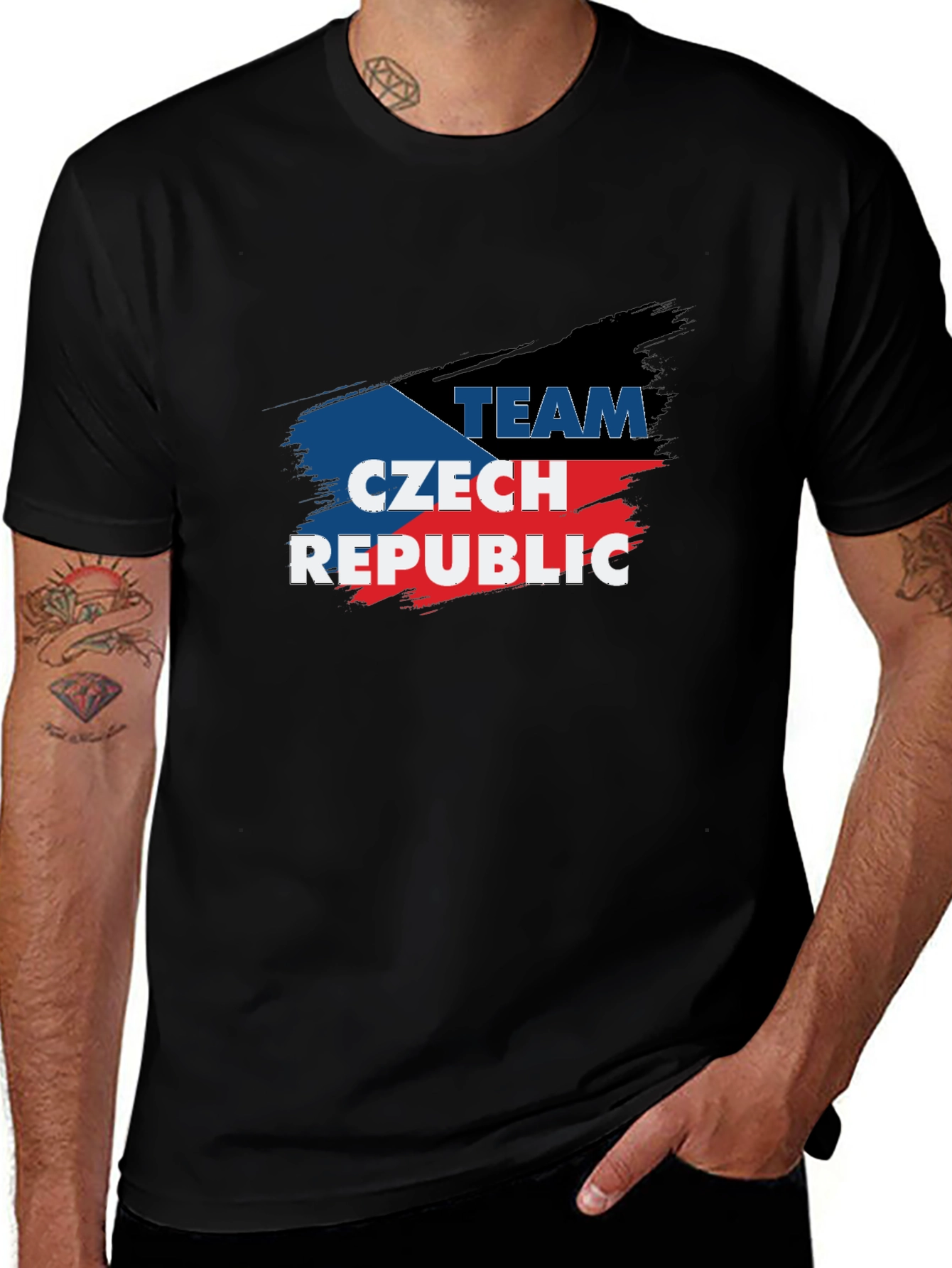 Team Czech Republic Brush Stroke T-Shirt