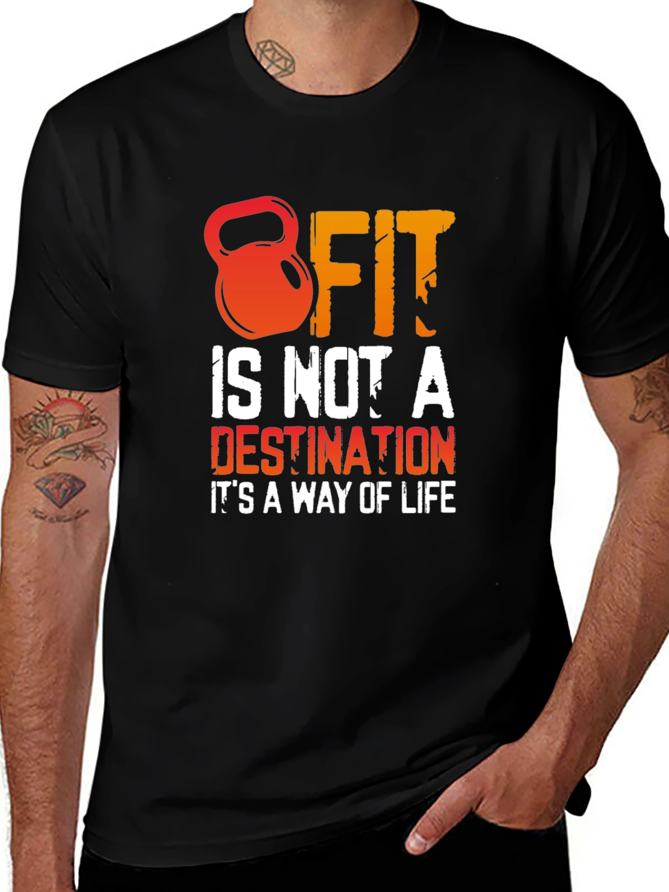 Variant 11 of Fitness Motivation T-Shirt - Way of Life Design
