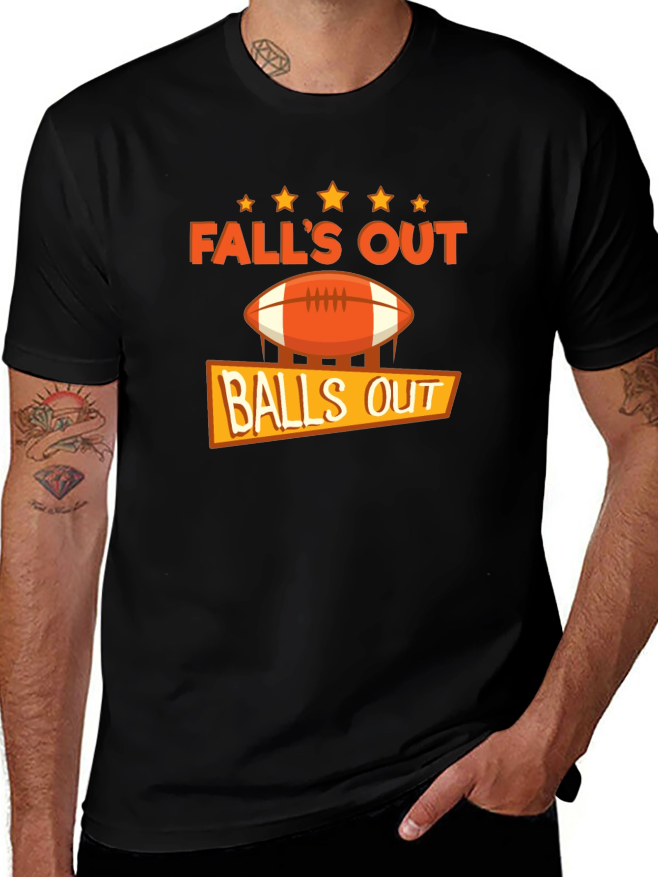 Variant 7 of Fall's Out Balls Out T-Shirt - Football Season Tee