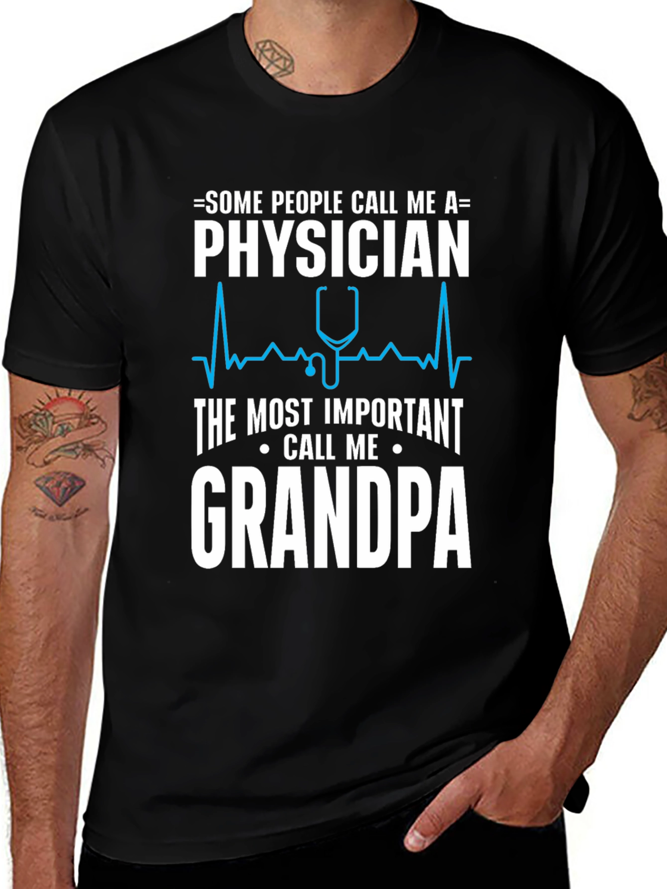 Physician Grandpa T-Shirt: Gift for Doctor Grandfathers