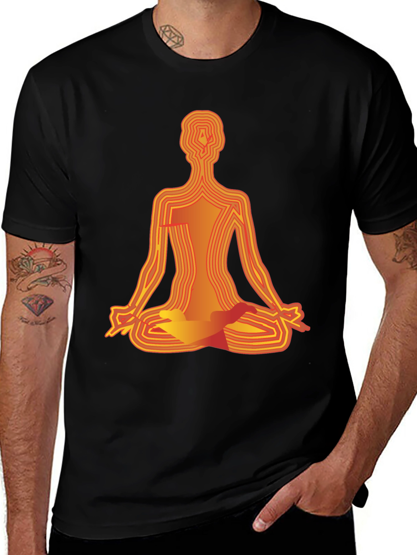 Variant 20 of Meditate in Style: Men's Yoga Graphic Tee