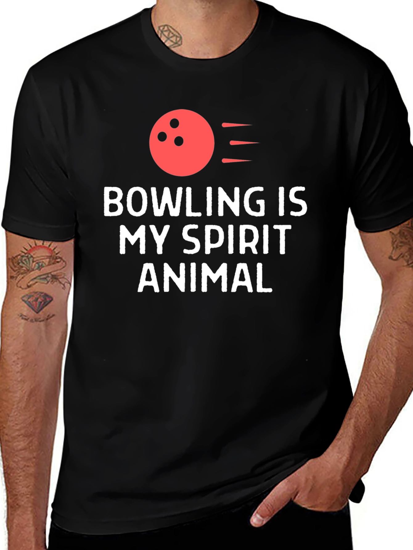 Variant 4 of Bowling Spirit Animal Graphic T-Shirt